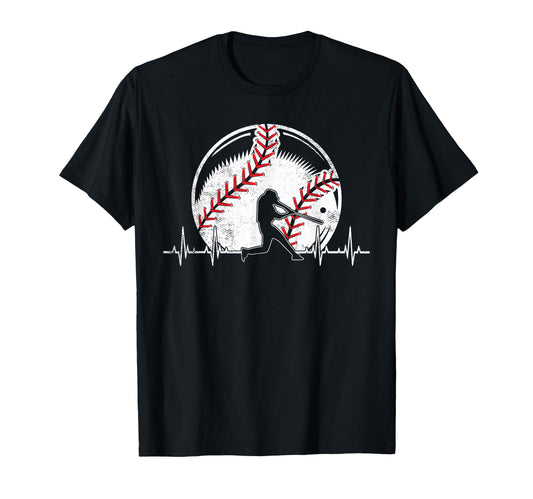 Baseball Heartbeat Gifts Who Love T-Shirt - Streetwear Style Men Women - T-Shirt, Sweatshirt, Hoodie