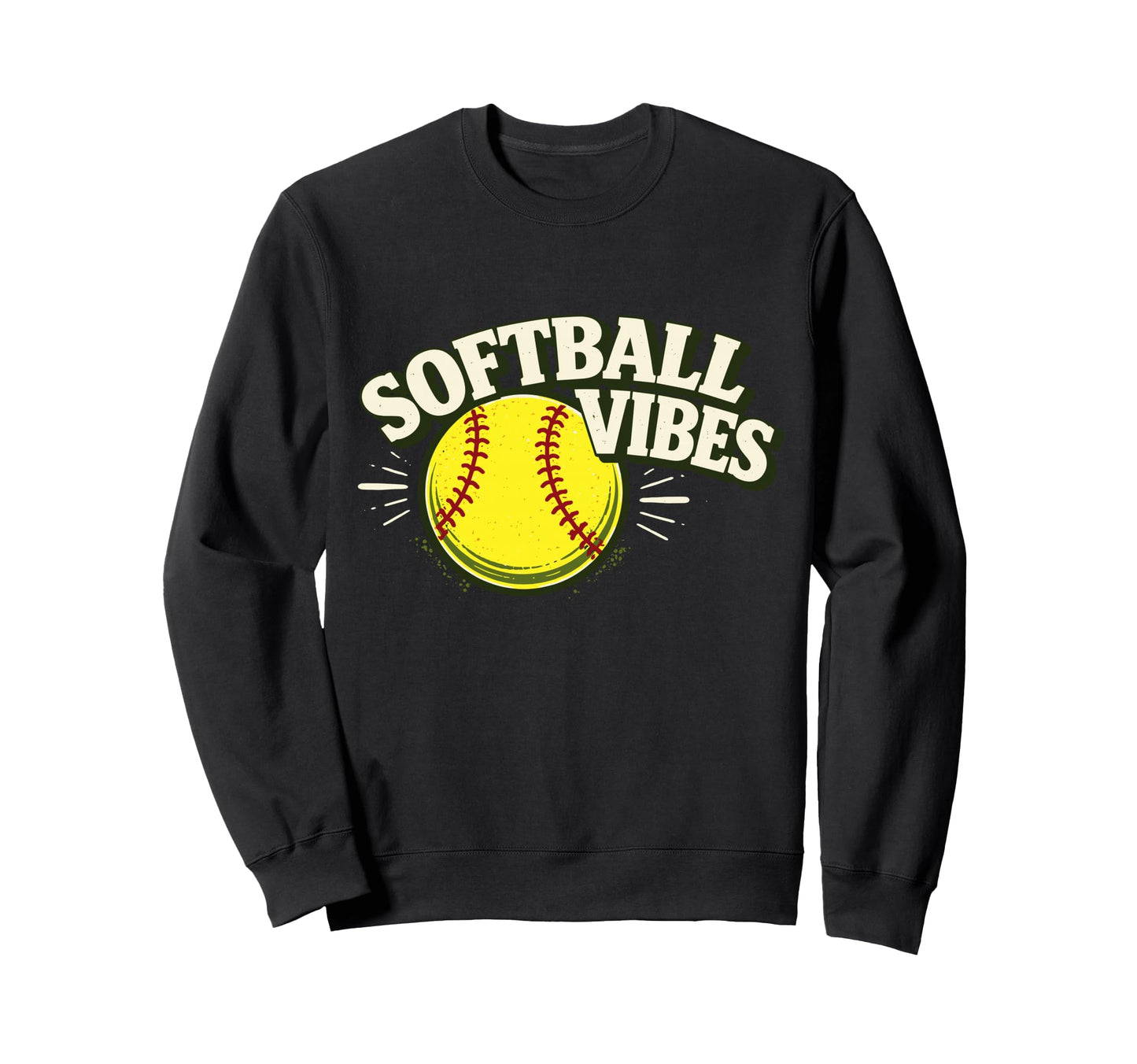 Softball Vibes Ball Ball Sweatshirt - Minimalist Print Unisex - T-Shirt, Sweatshirt, Hoodie
