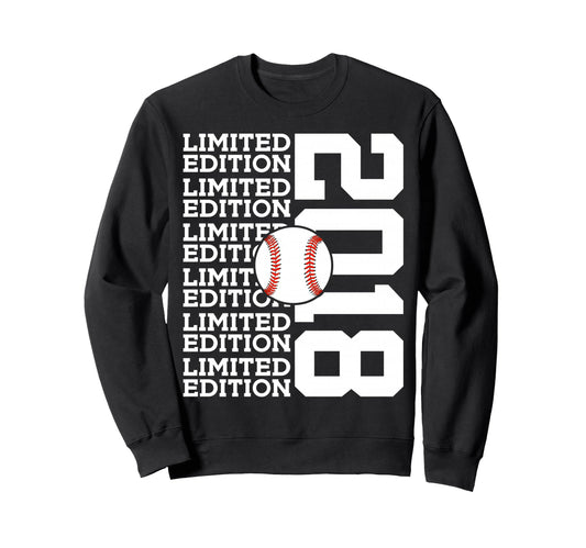 2018 Baseball 8Th Birthday Sweatshirt - Aesthetic Graphic Unisex - T-Shirt, Sweatshirt, Hoodie