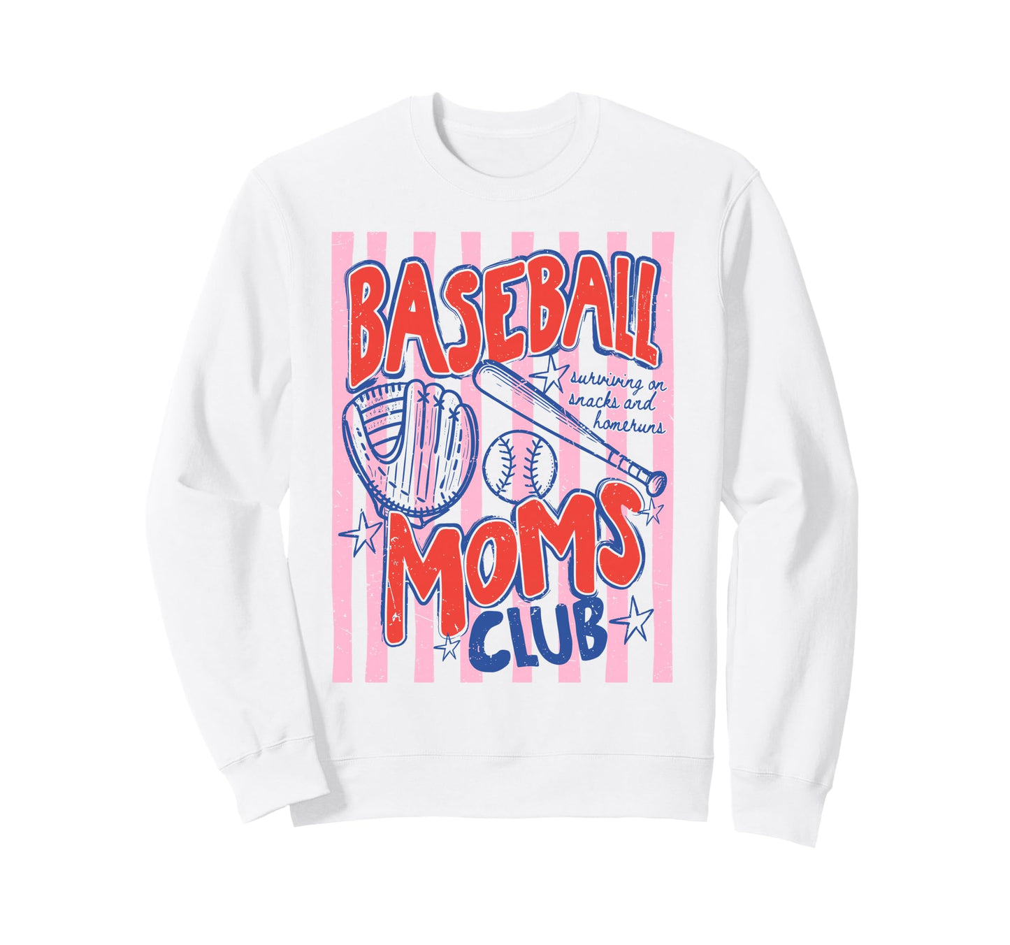 Baseball Moms Club Surviving Sweatshirt - Minimalist Print Men Women - T-Shirt, Sweatshirt, Hoodie