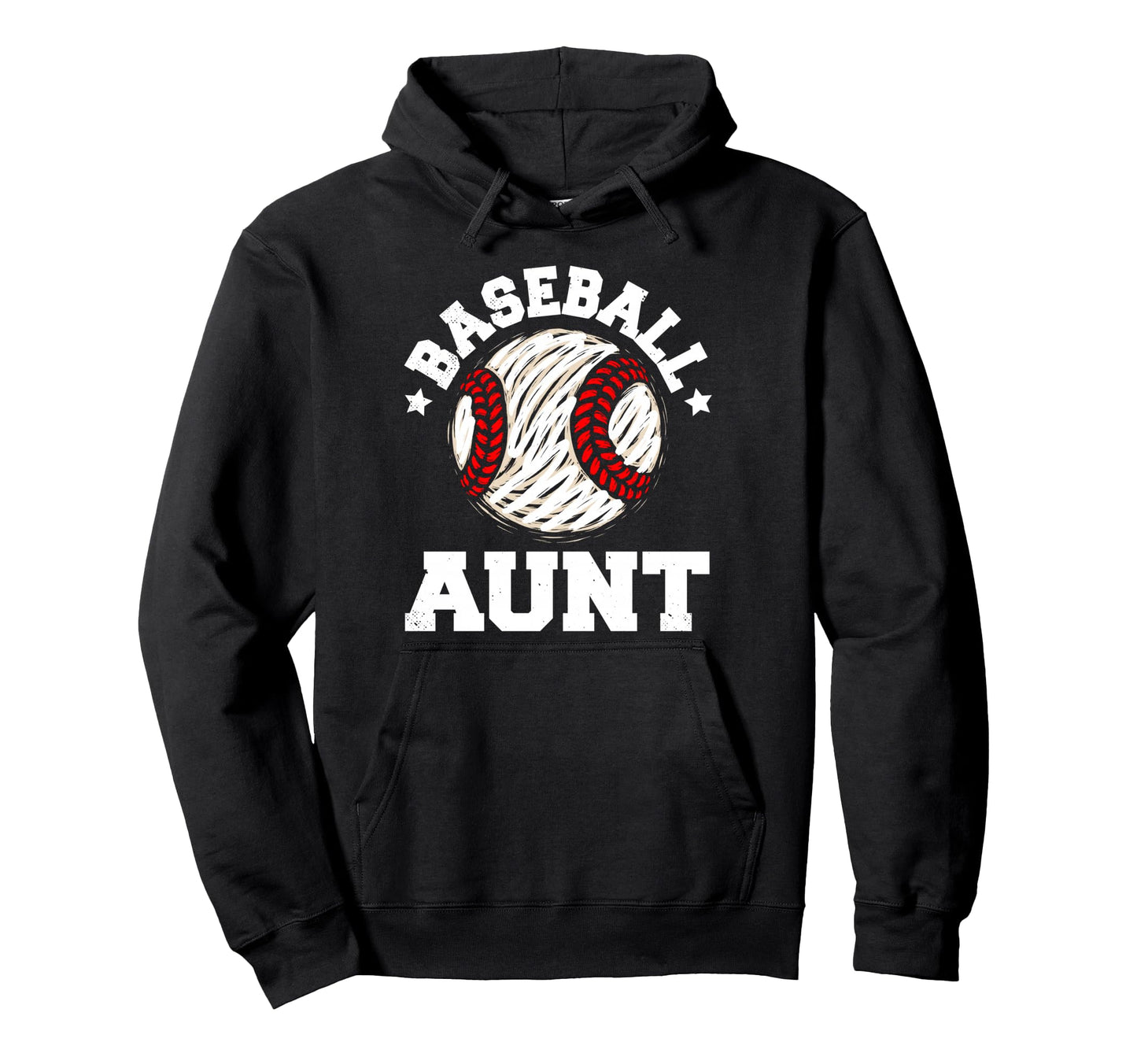 Baseball Aunt Distressed Funny Hoodie - Streetwear Style for Adults - T-Shirt, Sweatshirt, Hoodie