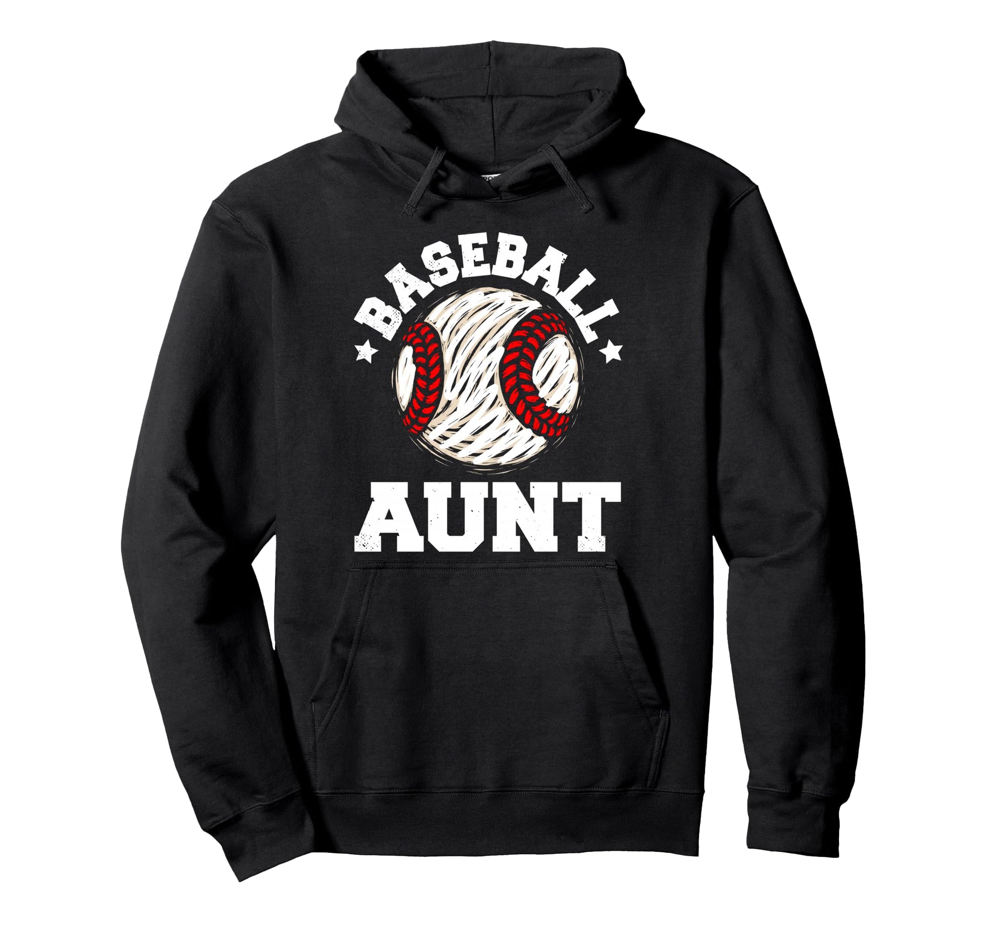 Baseball Aunt Distressed Funny Hoodie - Streetwear Style for Adults - T-Shirt, Sweatshirt, Hoodie