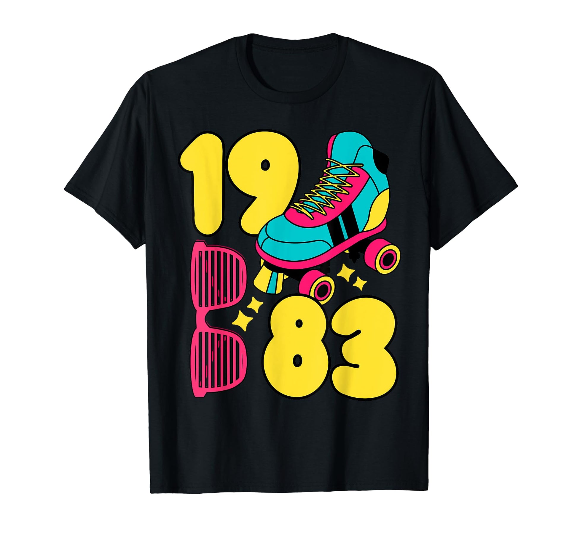 1983 Roller Rink 80S Night Nostalgia T-Shirt - Unique Graphic for Adults - T-Shirt, Sweatshirt, Hoodie
