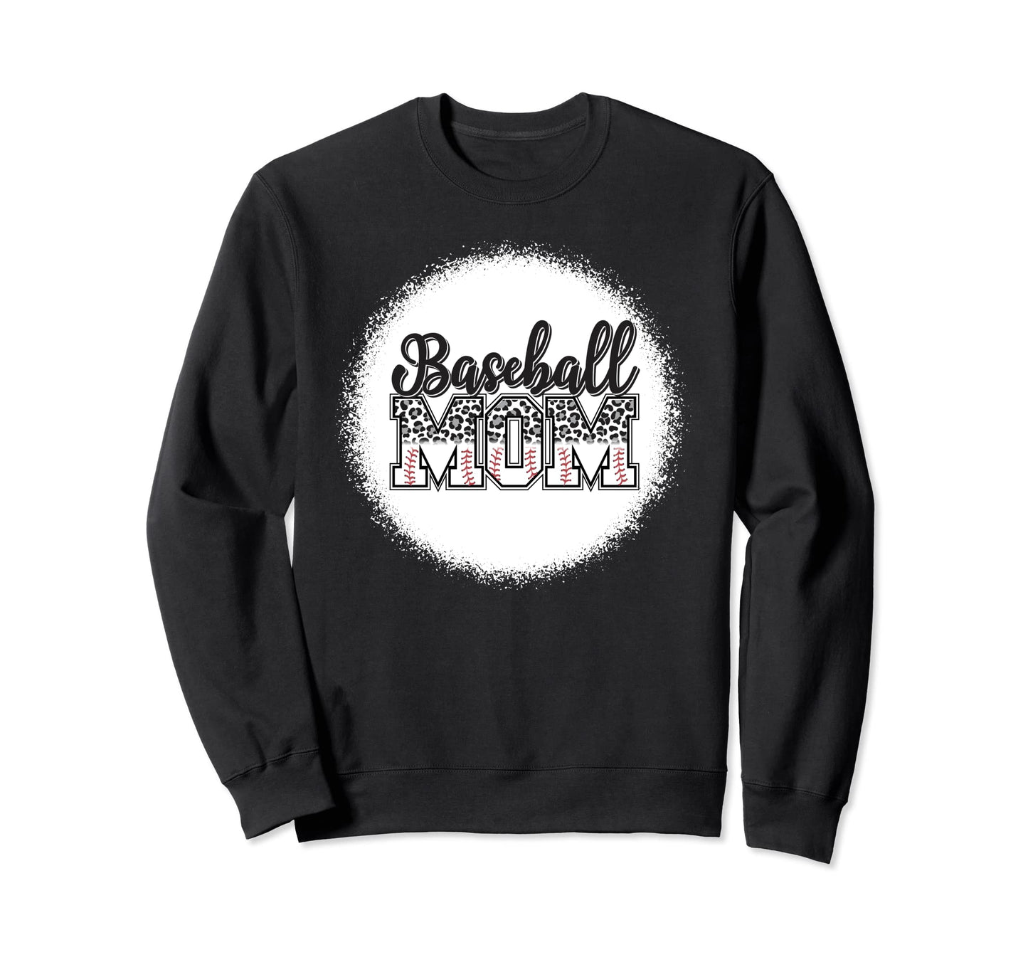 Baseball Mom Leopard Funny Softball Sweatshirt - Custom Art Print Unisex - T-Shirt, Sweatshirt, Hoodie