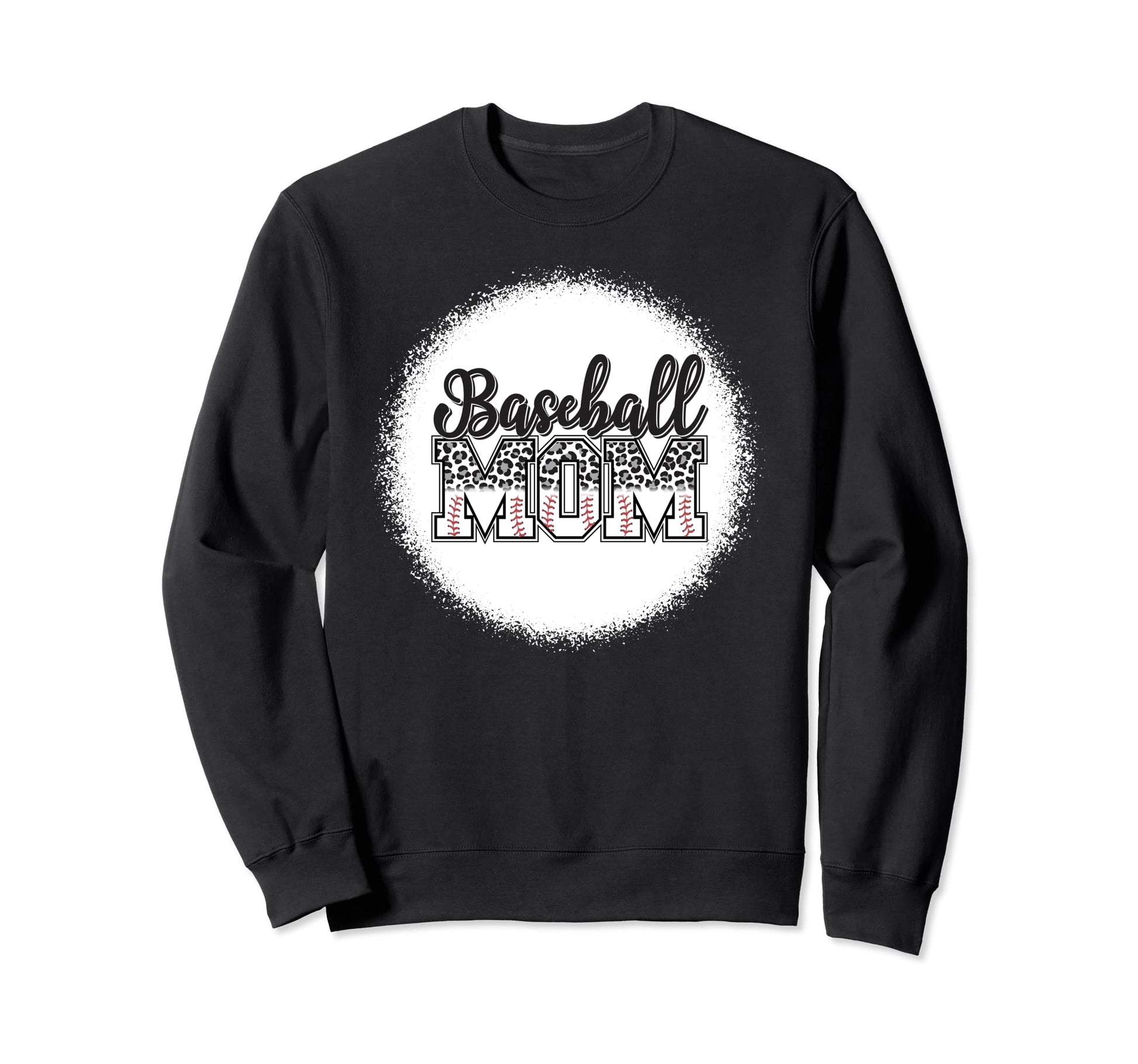 Baseball Mom Leopard Funny Softball Sweatshirt - Custom Art Print Unisex - T-Shirt, Sweatshirt, Hoodie