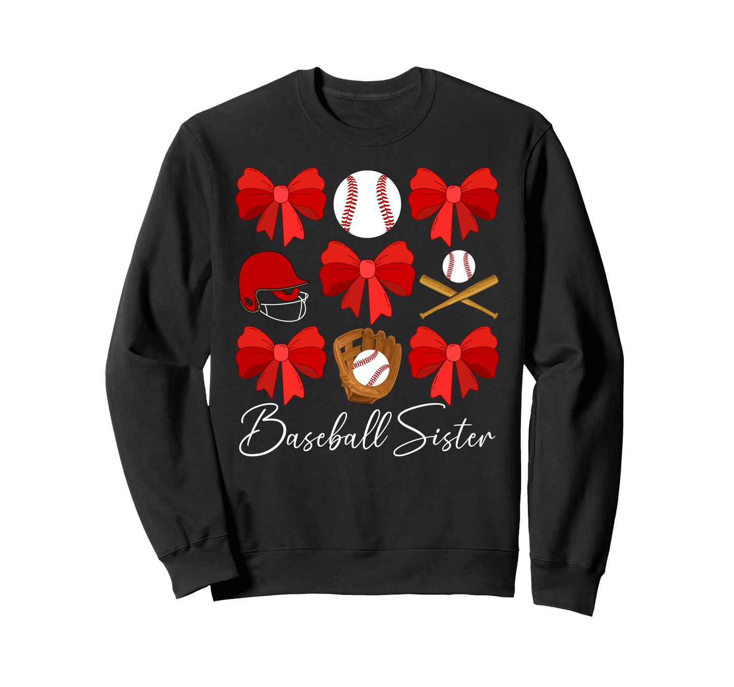 Baseball Sister Coquette Sister Sweatshirt - Fun Novelty Design for Adults - T-Shirt, Sweatshirt, Hoodie