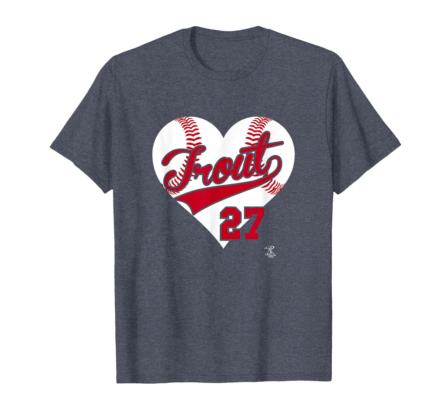 Mike Trout Baseball Heart Gameday T-Shirt - Novelty Apparel Unisex - T-Shirt, Sweatshirt, Hoodie