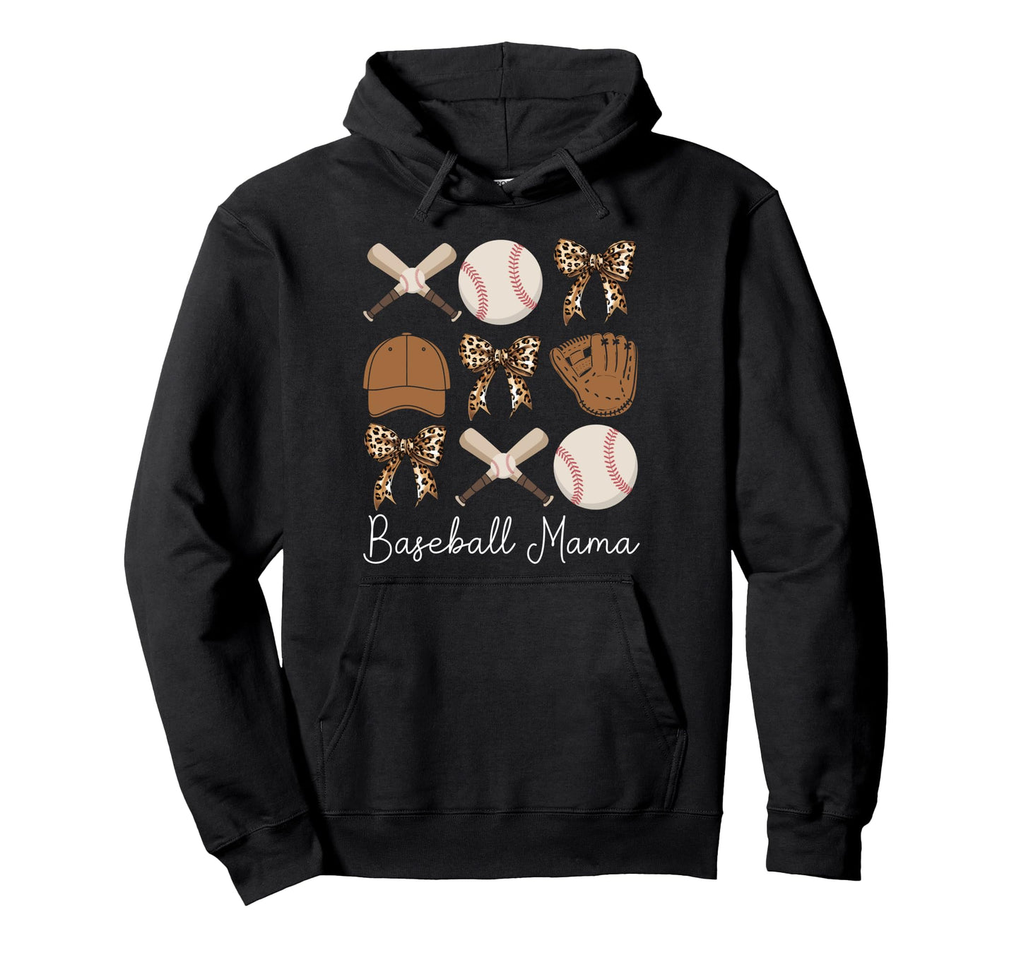 Baseball Mama Coquette Bow Baseball Mom Hoodie - Unique Graphic for Adults - T-Shirt, Sweatshirt, Hoodie