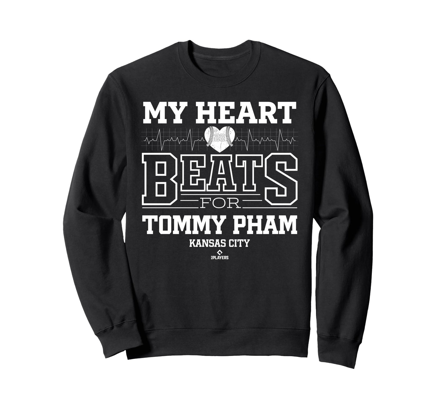 My Heart Beats Tommy Pham Kansas Sweatshirt - Fun Novelty Design Unisex - T-Shirt, Sweatshirt, Hoodie