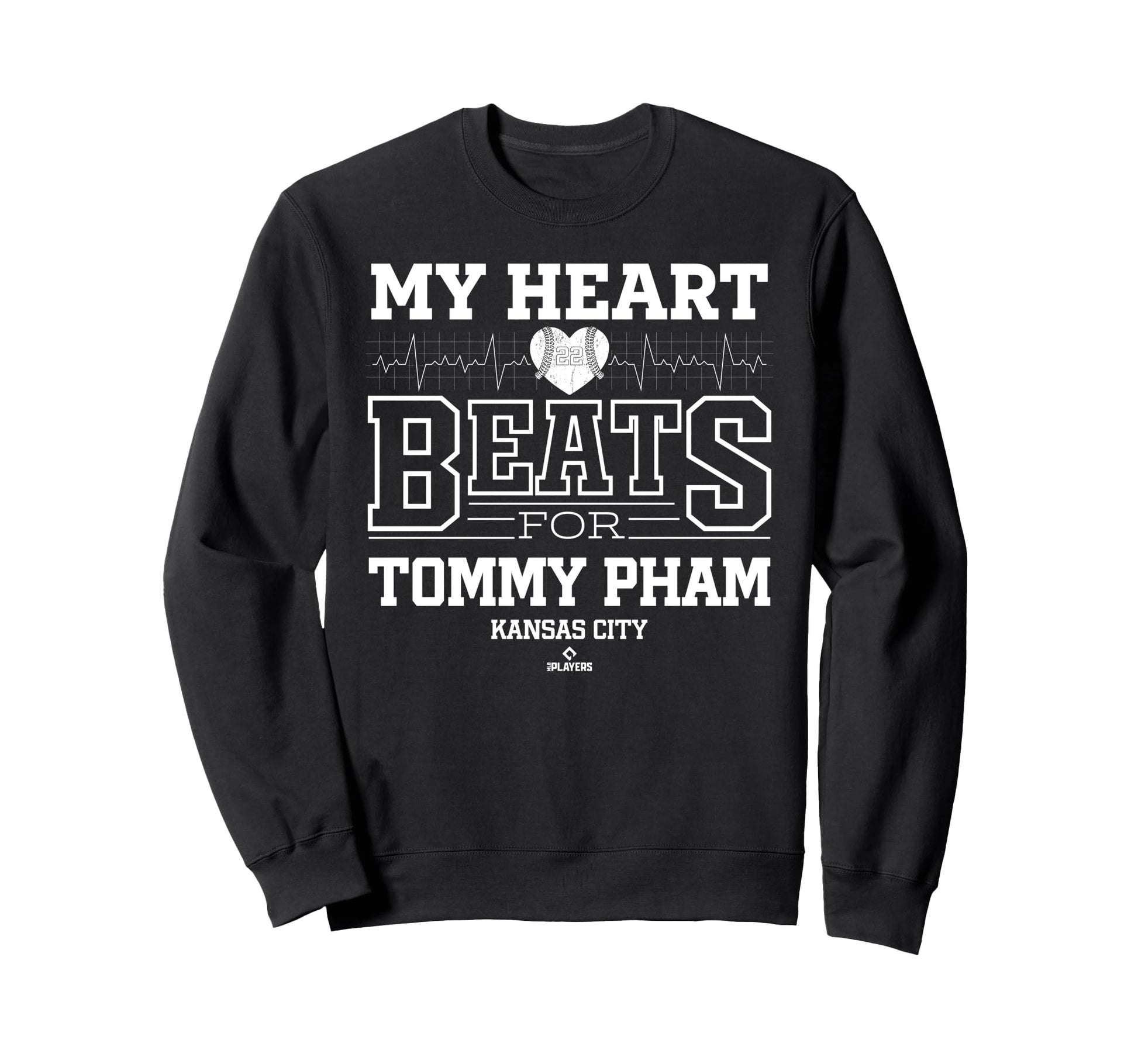 My Heart Beats Tommy Pham Kansas Sweatshirt - Fun Novelty Design Unisex - T-Shirt, Sweatshirt, Hoodie