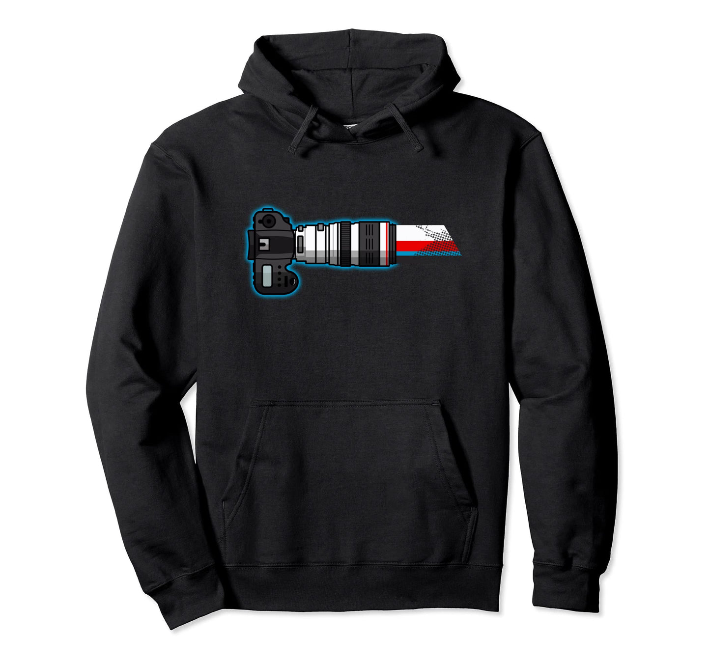 Dslr Camera Stripe Photography Hoodie - Aesthetic Graphic Unisex - T-Shirt, Sweatshirt, Hoodie