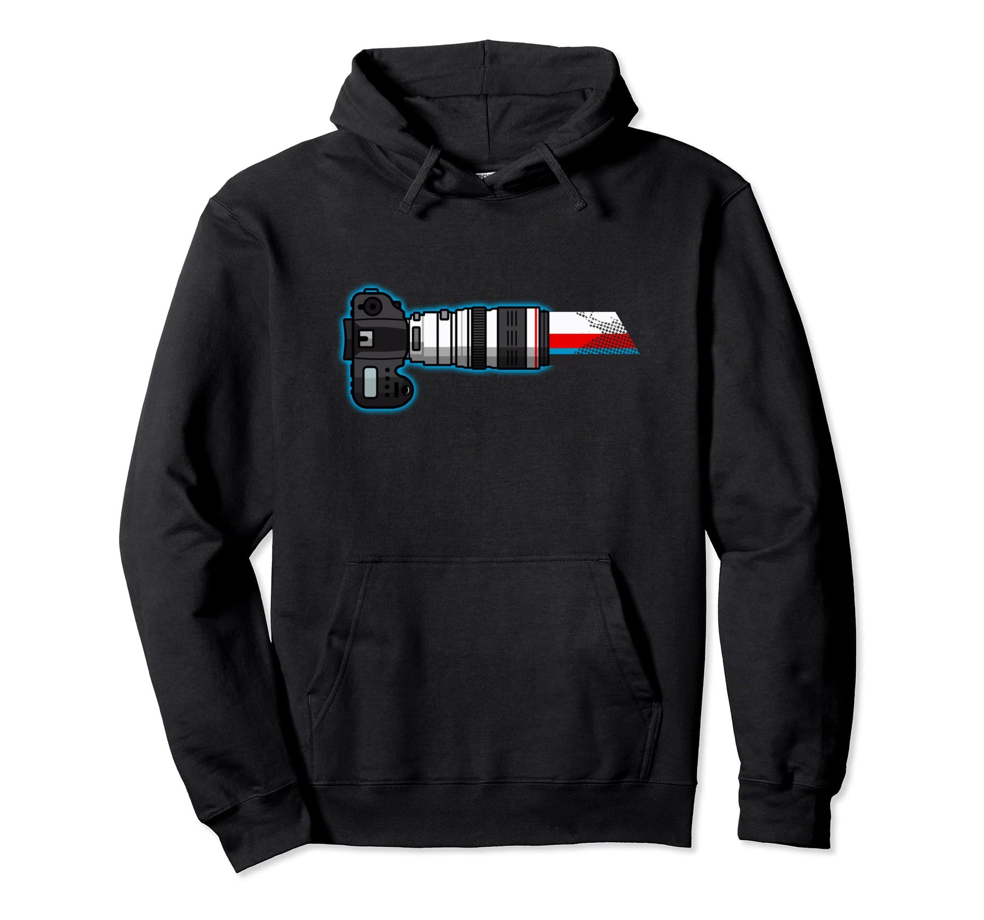 Dslr Camera Stripe Photography Hoodie - Aesthetic Graphic Unisex - T-Shirt, Sweatshirt, Hoodie