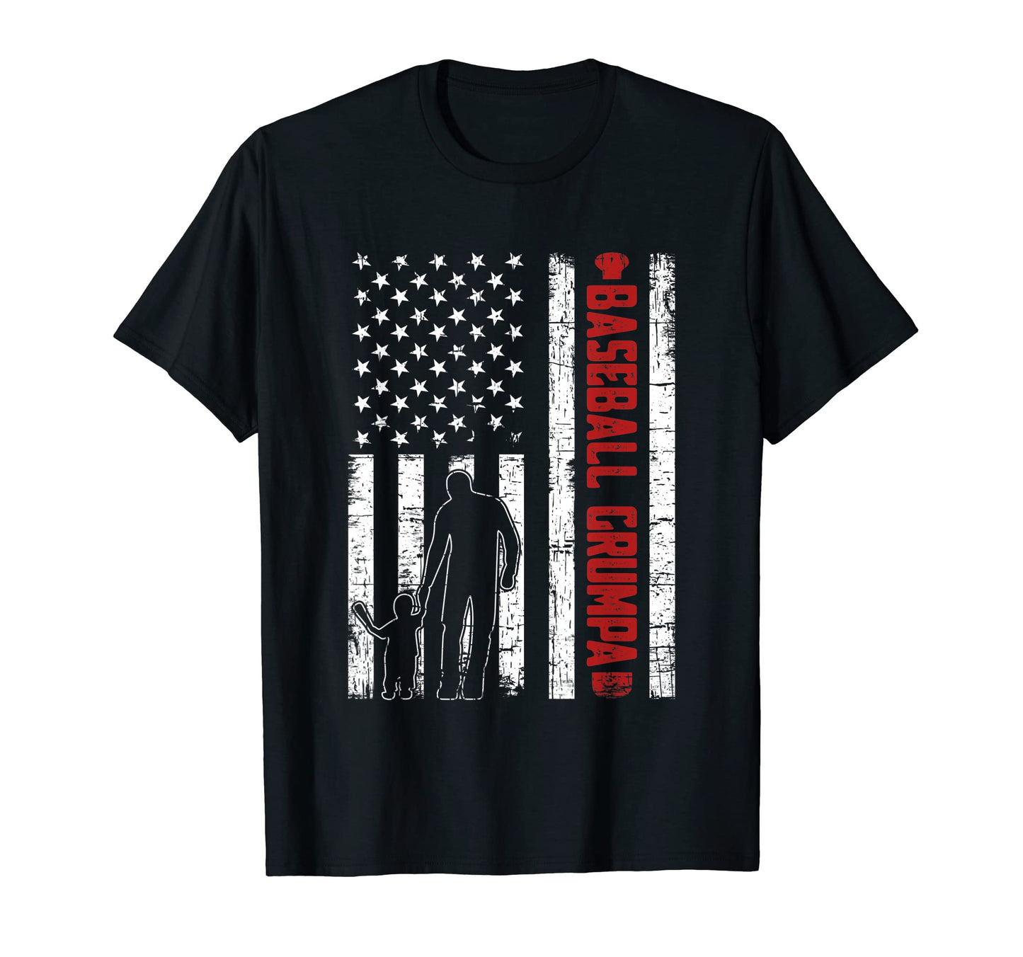 Distressed Usa American Flag Baseball T-Shirt - Novelty Apparel for Adults - T-Shirt, Sweatshirt, Hoodie