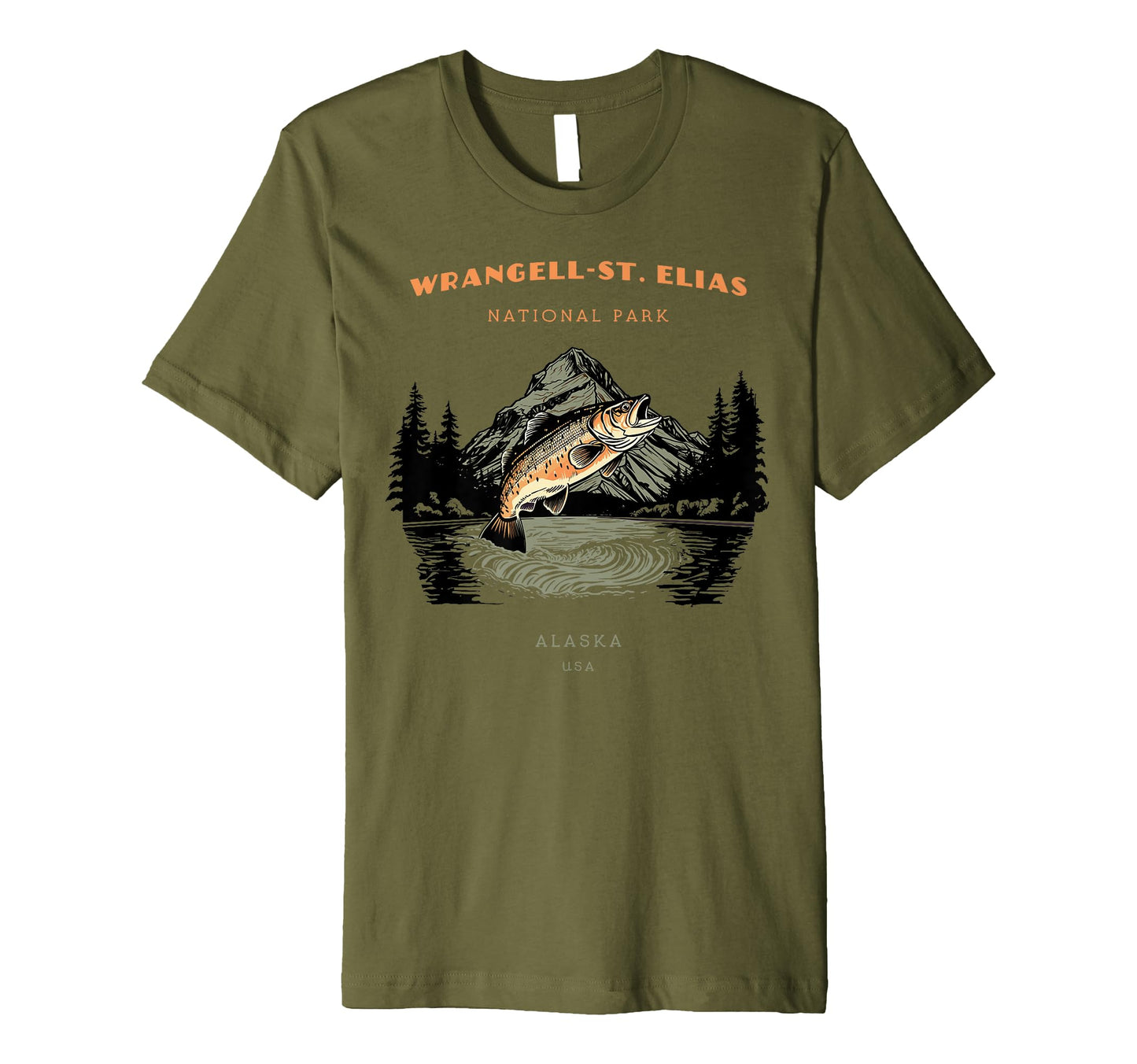 Wrangell St Elias National Park Fishing T-Shirt - Unique Graphic for Adults - T-Shirt, Sweatshirt, Hoodie