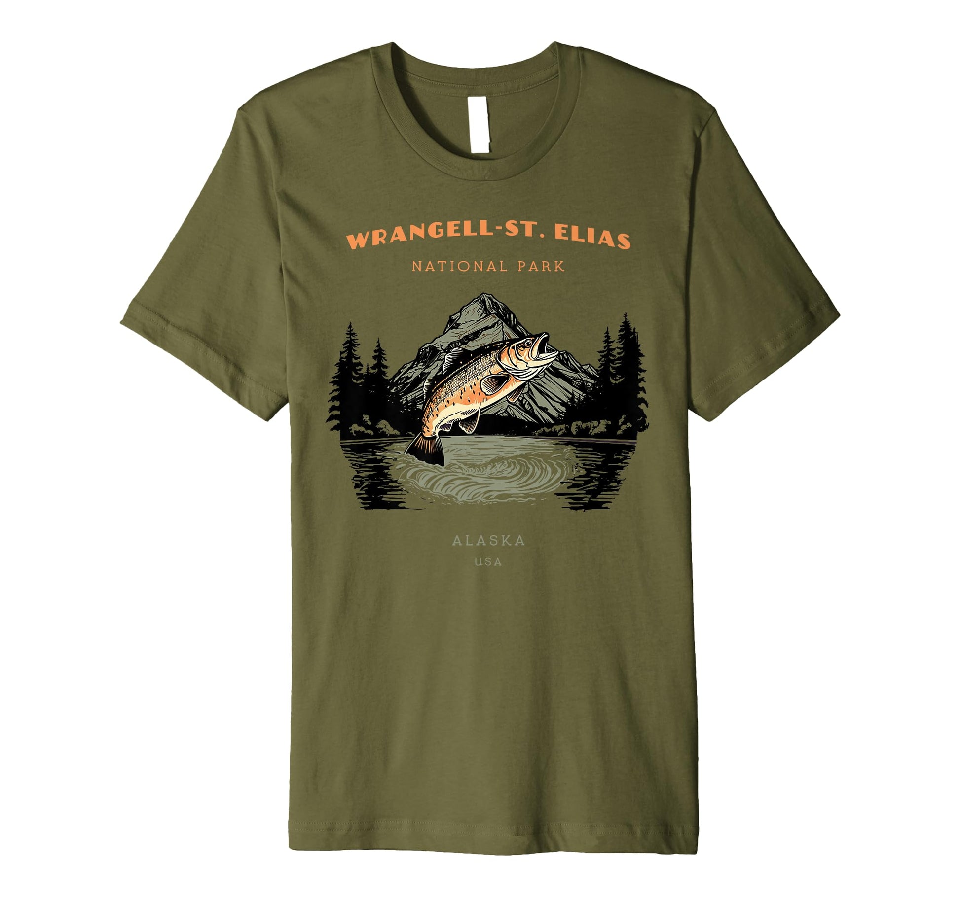 Wrangell St Elias National Park Fishing T-Shirt - Unique Graphic for Adults - T-Shirt, Sweatshirt, Hoodie