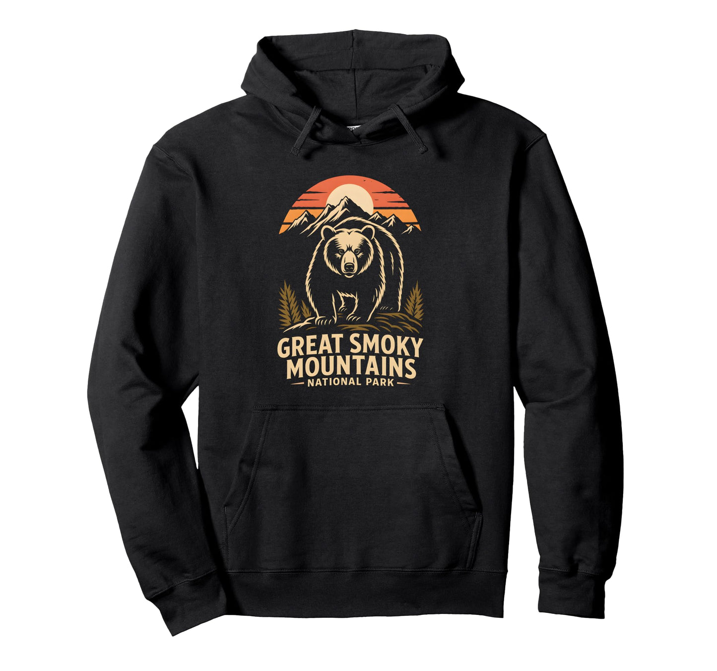 Great Smoky Mountains National Park Bear Hoodie - Minimalist Print Unisex - T-Shirt, Sweatshirt, Hoodie