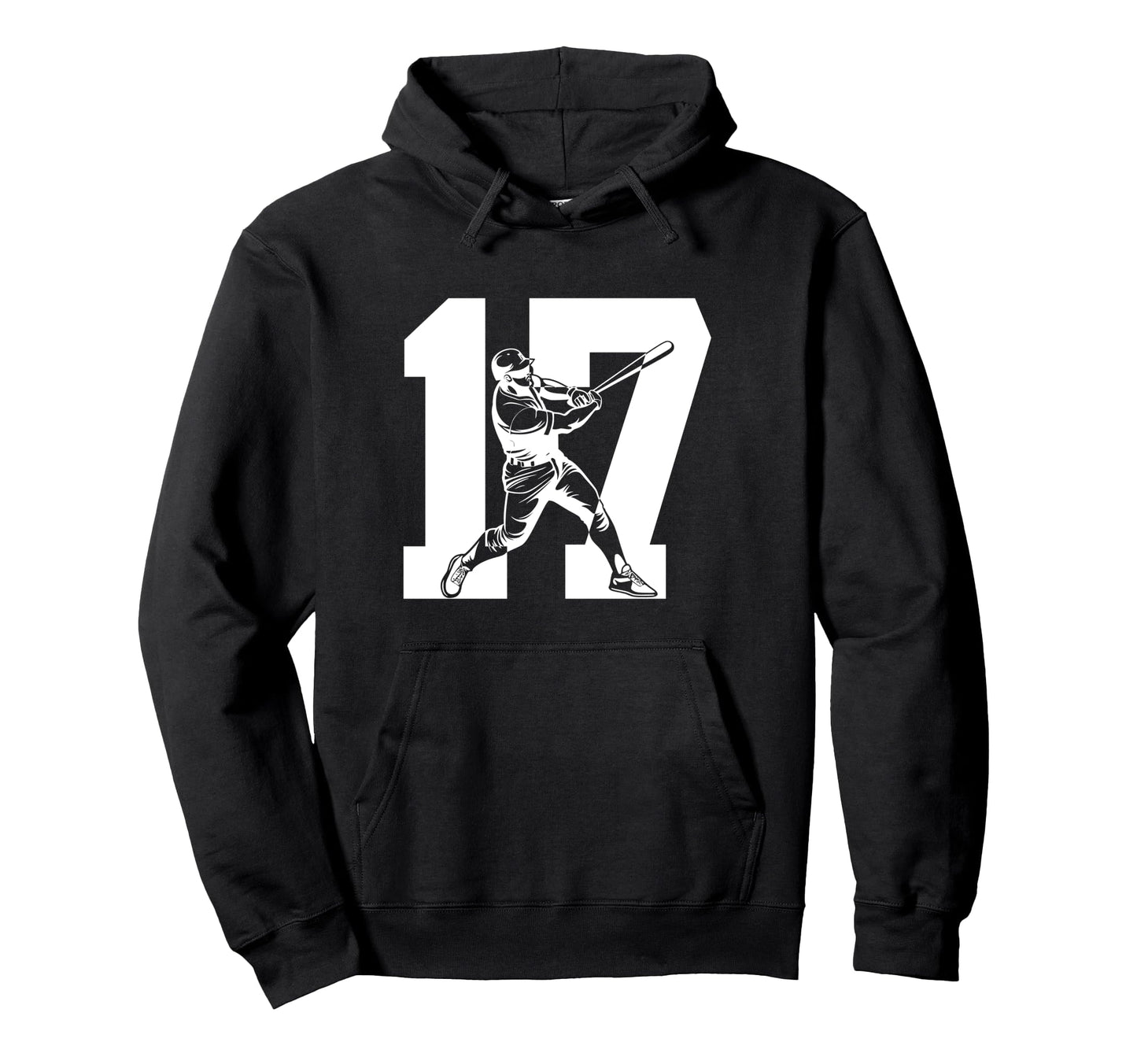 Number 17 Years Baseball 17Th Hoodie - Casual Everyday Wear for Adults - T-Shirt, Sweatshirt, Hoodie