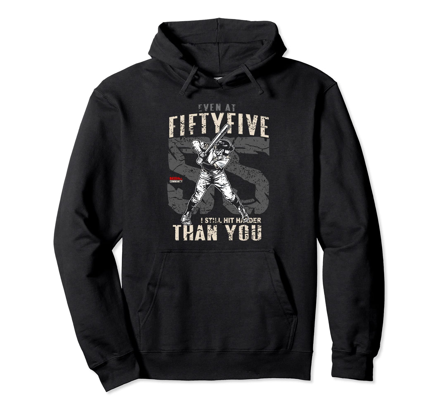 55Th Birthday Baseball Lover Hoodie - Casual Everyday Wear Unisex - T-Shirt, Sweatshirt, Hoodie