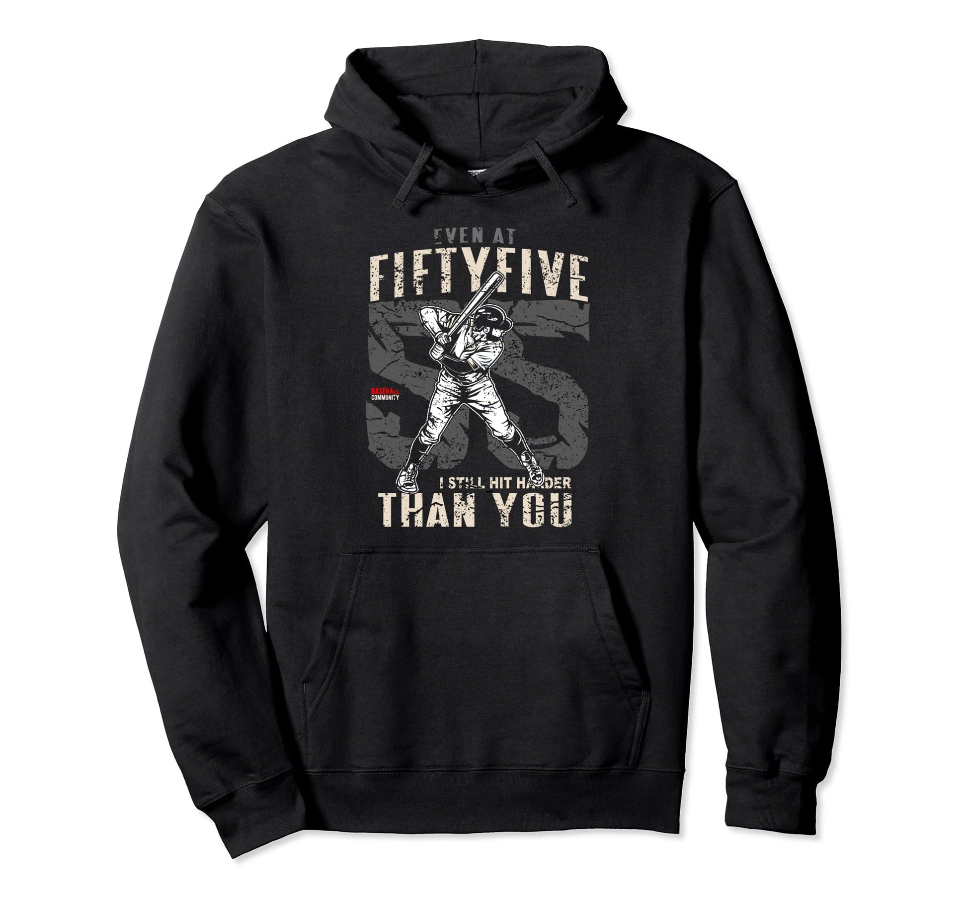55Th Birthday Baseball Lover Hoodie - Casual Everyday Wear Unisex - T-Shirt, Sweatshirt, Hoodie