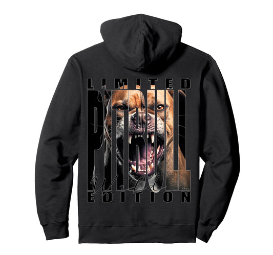 Back Y2K Streetwear Dog Pit Bull Hoodie - Minimalist Print for Adults - T-Shirt, Sweatshirt, Hoodie