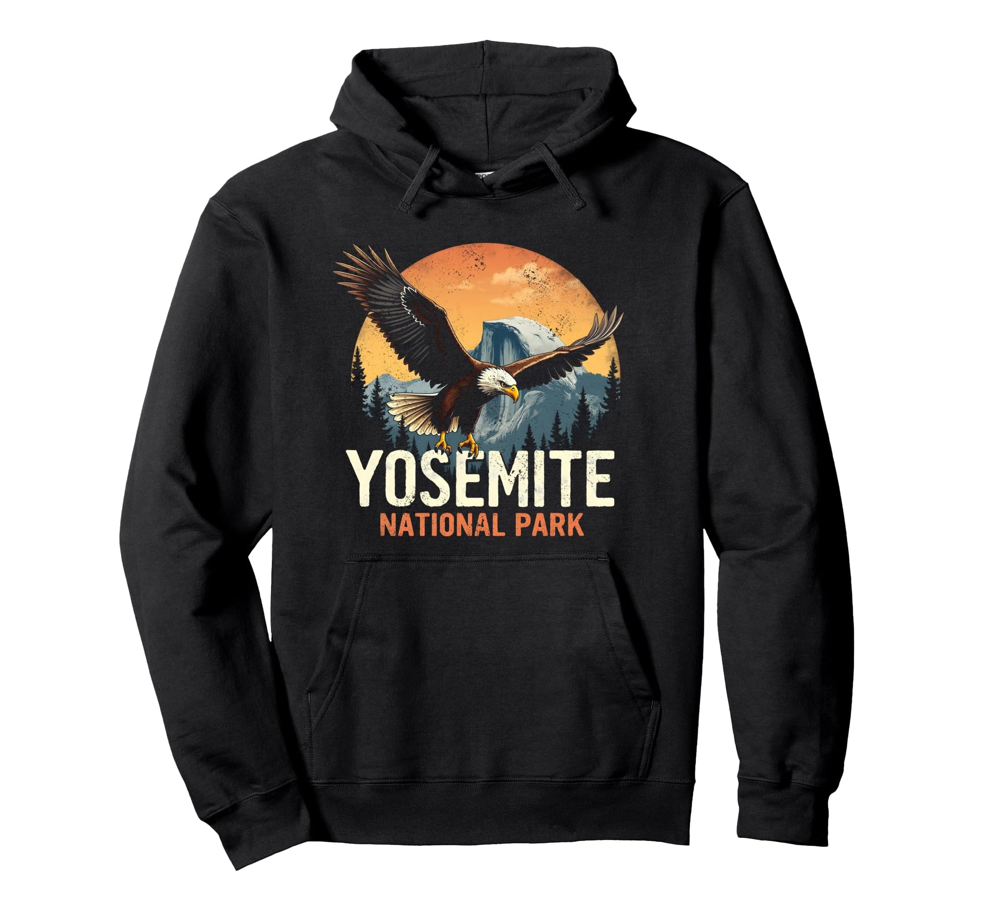 Yosemite National Park Mountain Wildlife Hoodie - Trendy Graphic Men Women - T-Shirt, Sweatshirt, Hoodie