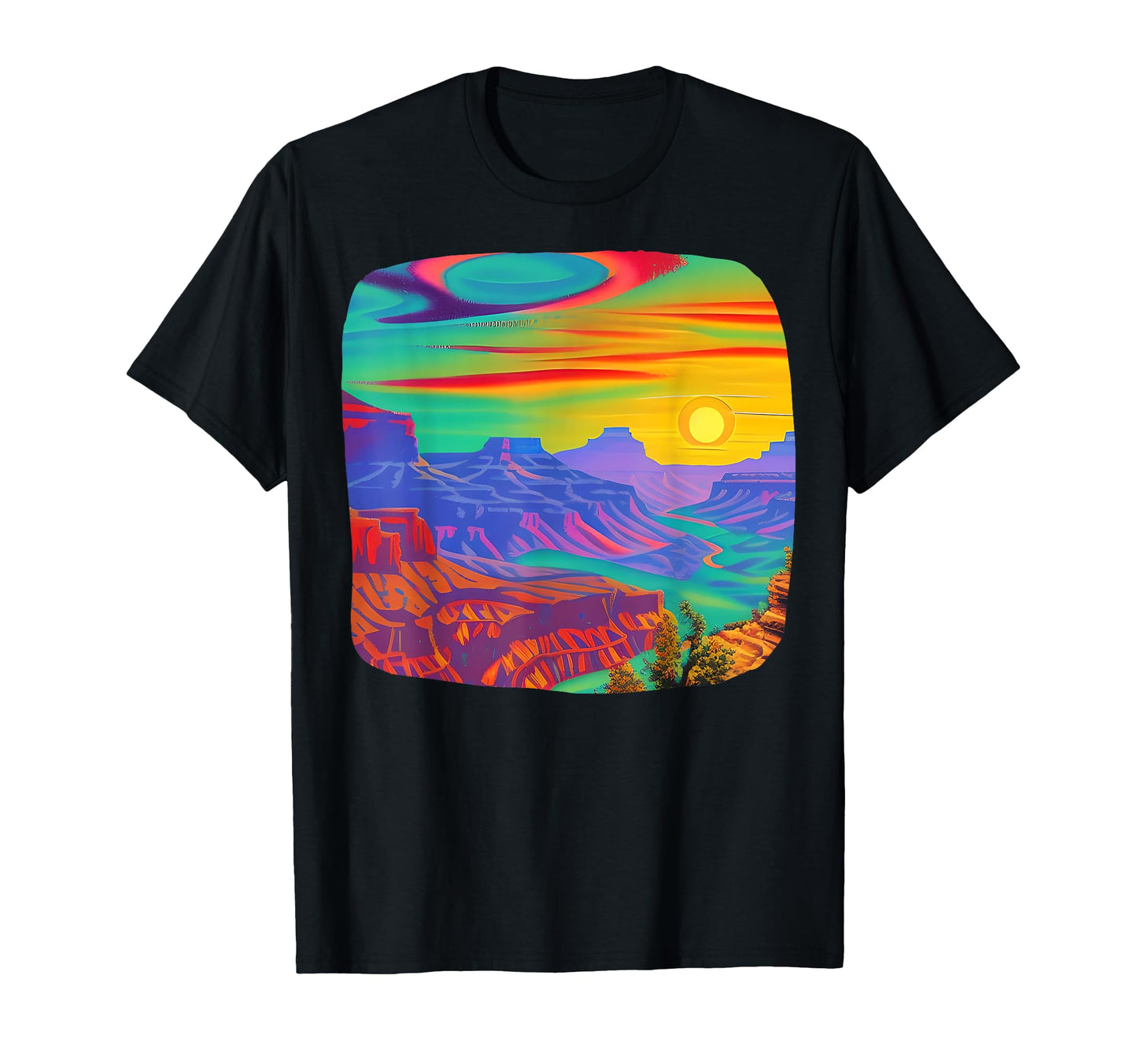 Grand Canyon Vaporwave Wanderlust National T-Shirt - Graphic Print Unisex - T-Shirt, Sweatshirt, Hoodie