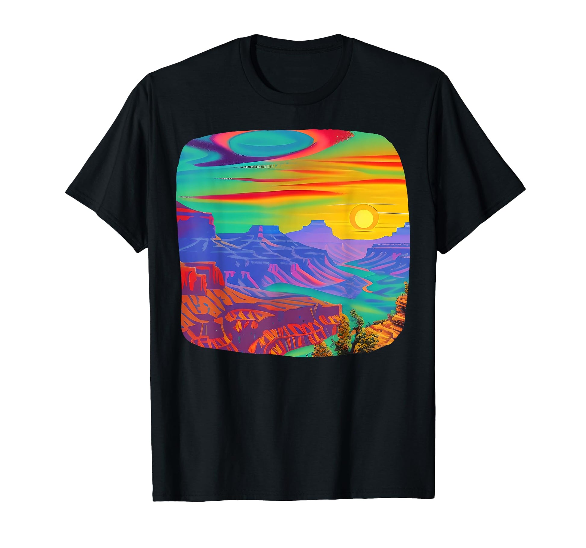 Grand Canyon Vaporwave Wanderlust National T-Shirt - Graphic Print Unisex - T-Shirt, Sweatshirt, Hoodie