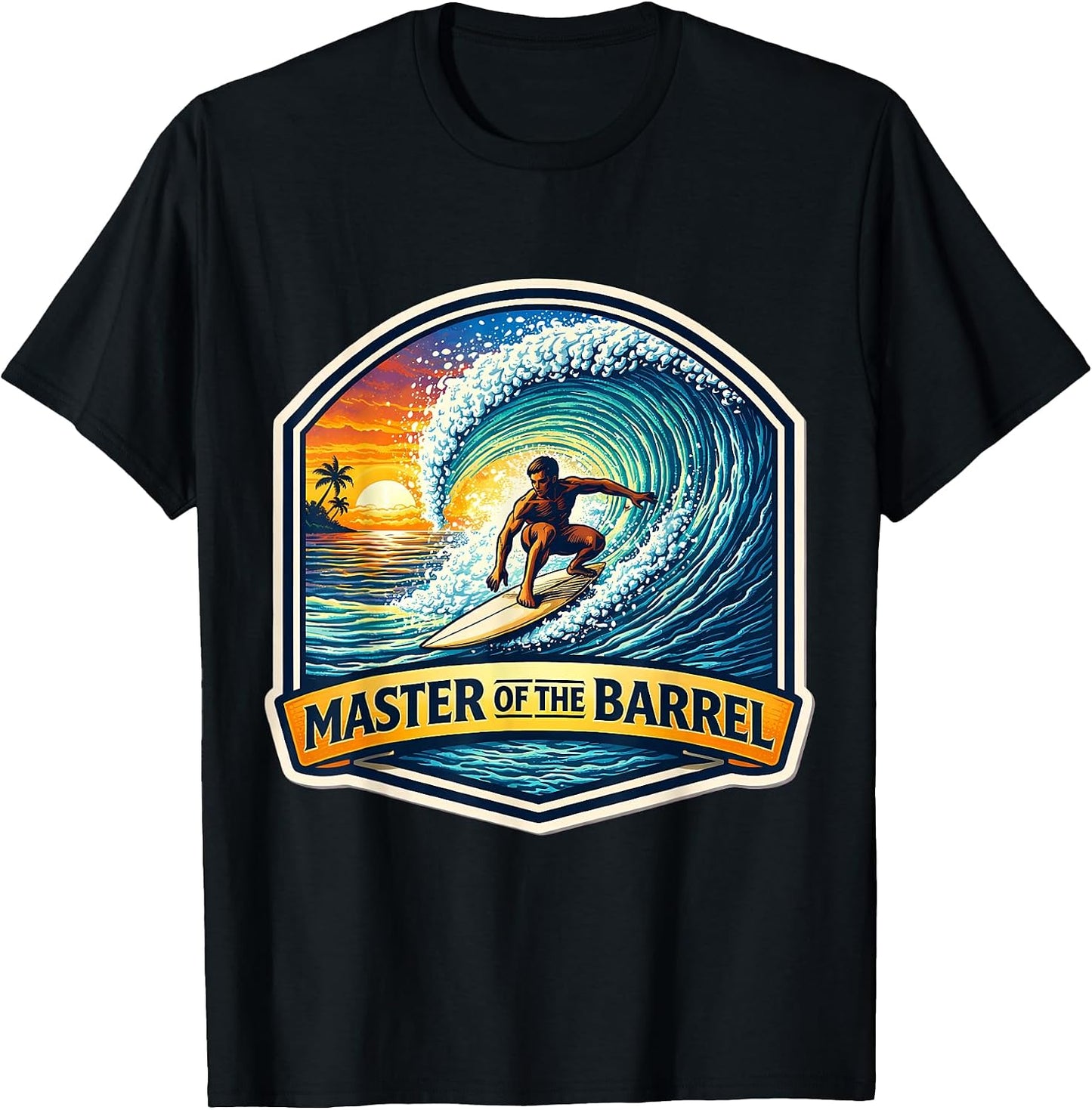 Master Of The Barrel Surfer Surfing Merch - Adult & Kids T-Shirts, Sweatshirts & Hoodies apparel design preview 1