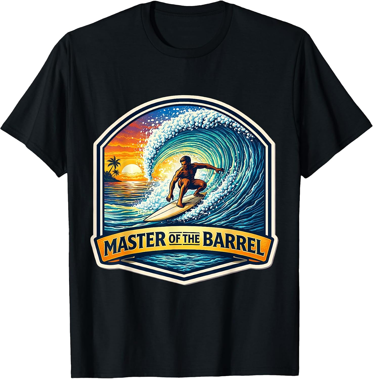 Master Of The Barrel Surfer Surfing Merch - Adult & Kids T-Shirts, Sweatshirts & Hoodies apparel design preview 1