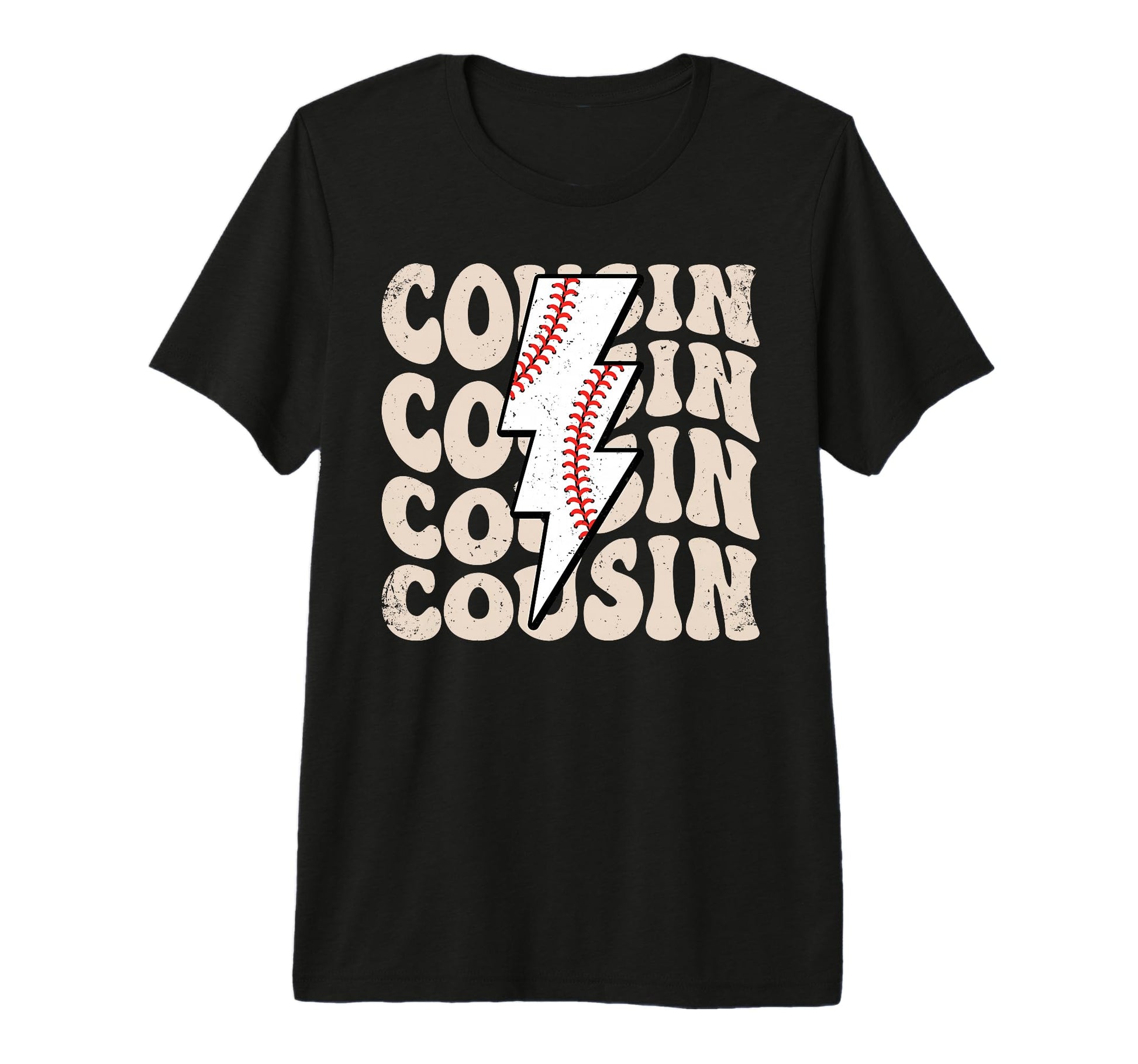Lightning Groovy Proud Baseball Cousin T-Shirt - Custom Art Print Unisex - T-Shirt, Sweatshirt, Hoodie