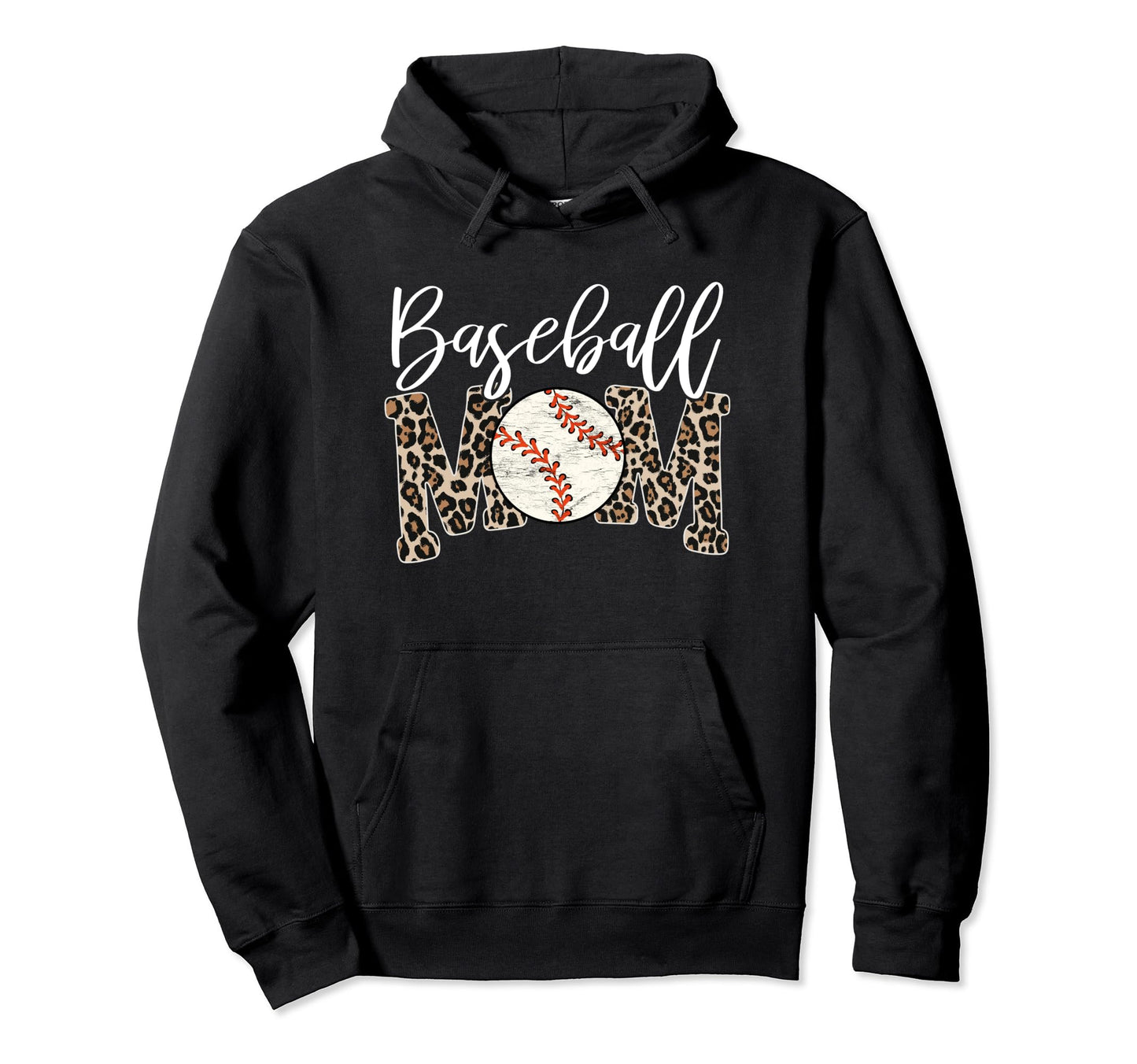 Leopard Baseball Mom Matching Baseball Hoodie - Minimalist Print Unisex - T-Shirt, Sweatshirt, Hoodie