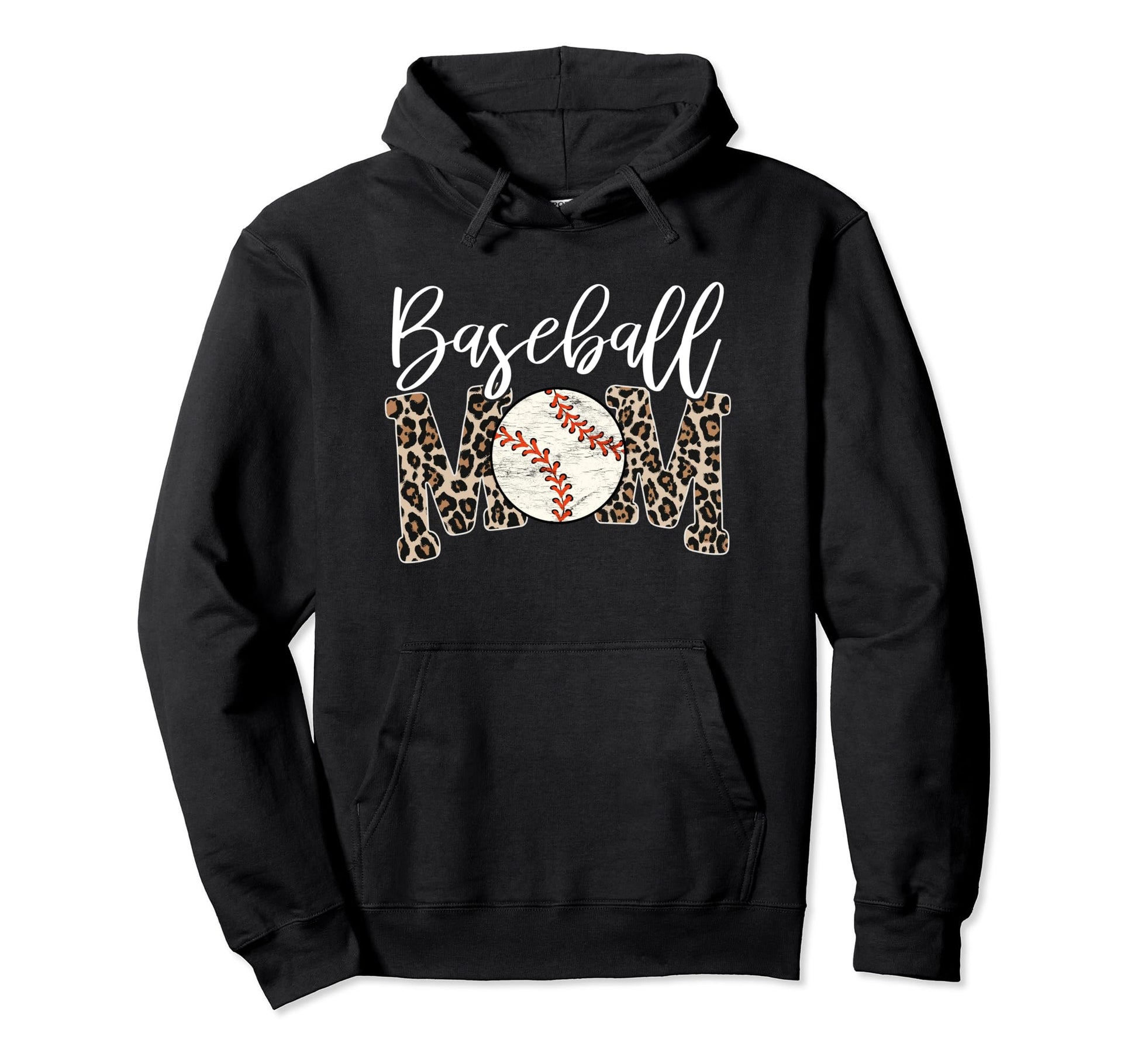 Leopard Baseball Mom Matching Baseball Hoodie - Minimalist Print Unisex - T-Shirt, Sweatshirt, Hoodie