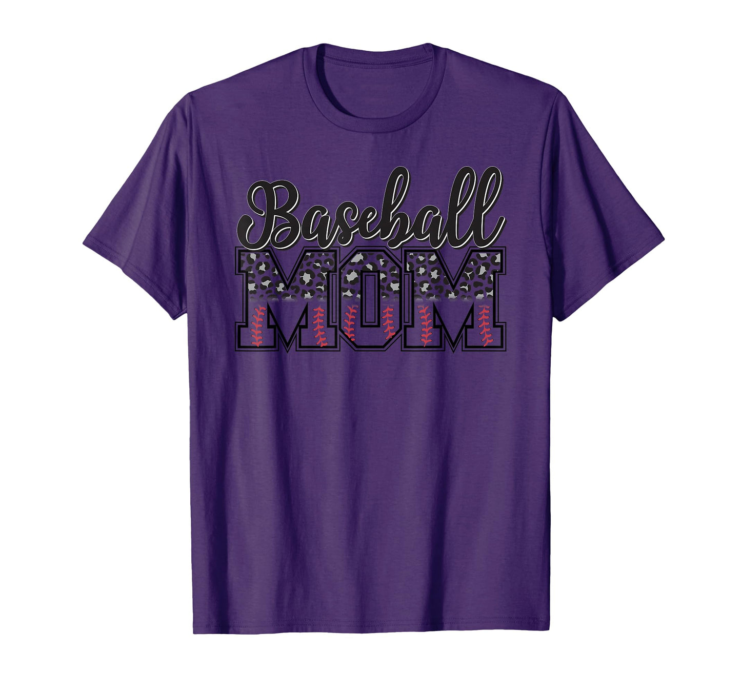 Baseball Mom Leopard Funny Softball Mom T-Shirt - Aesthetic Graphic Unisex - T-Shirt, Sweatshirt, Hoodie