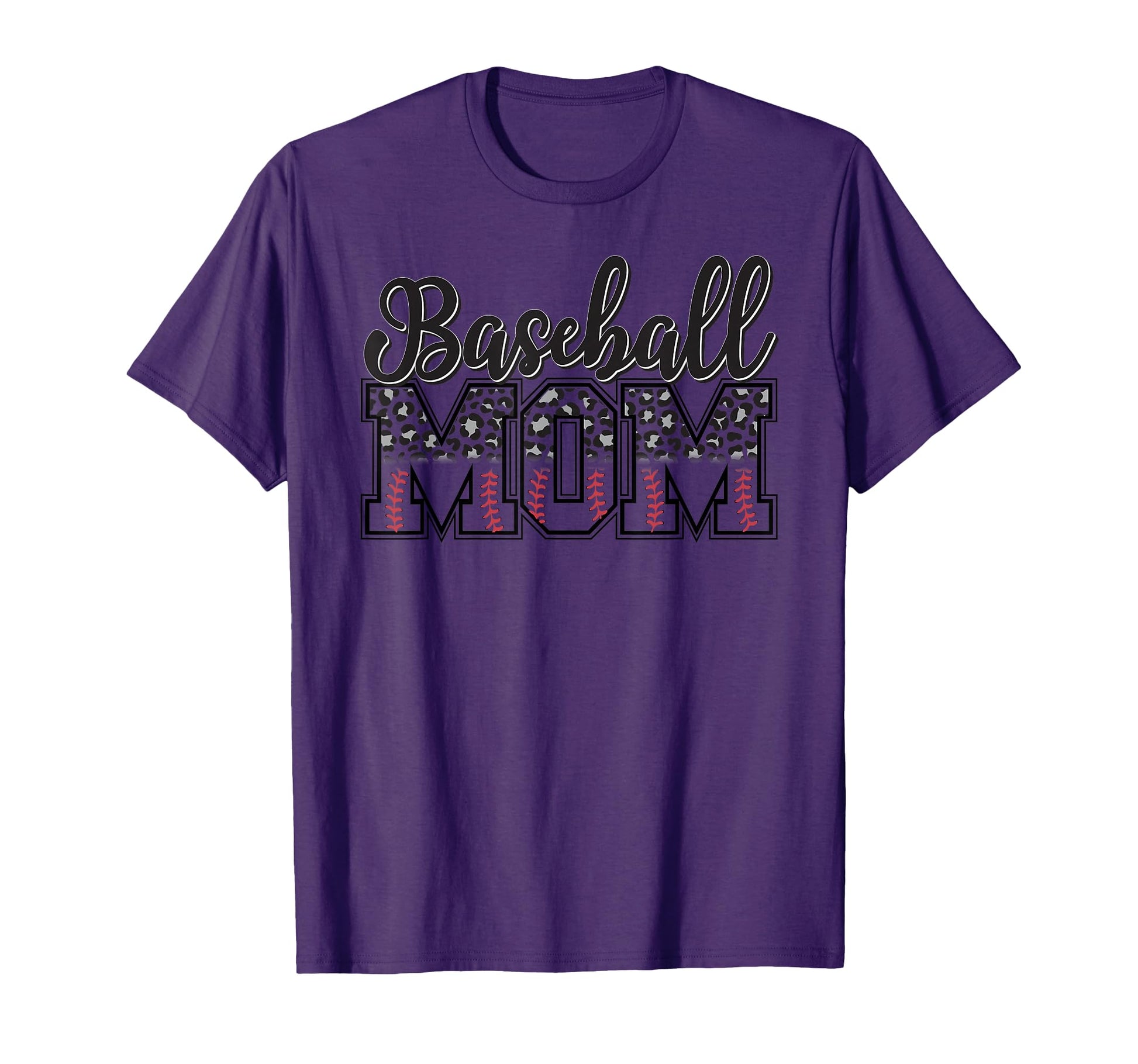 Baseball Mom Leopard Funny Softball Mom T-Shirt - Aesthetic Graphic Unisex - T-Shirt, Sweatshirt, Hoodie