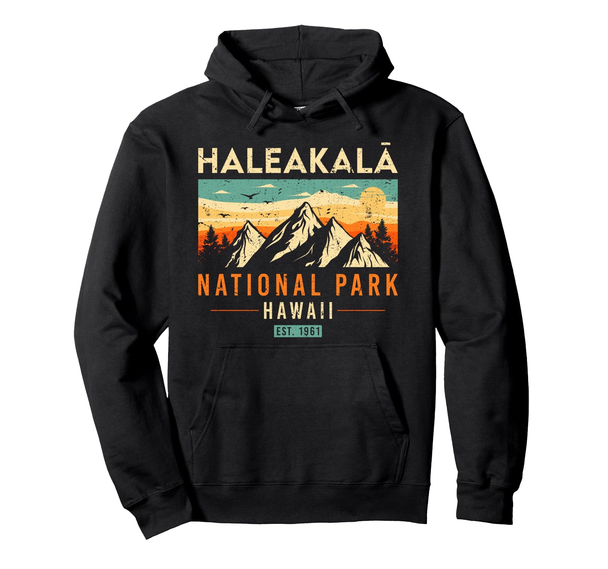Haleakala Est 1961 Hawaii National Park Hoodie - Graphic Print for Adults - T-Shirt, Sweatshirt, Hoodie