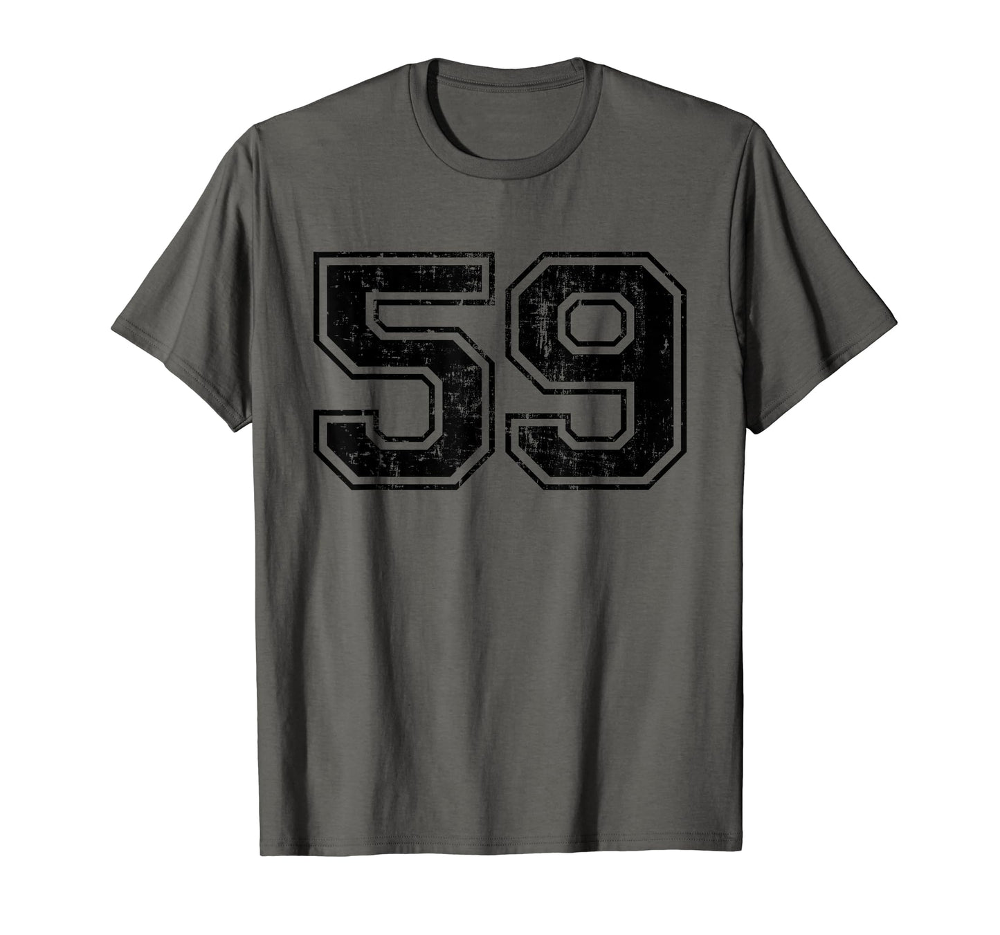 Number 59 Varsity Distressed Sport T-Shirt - Streetwear Style for Adults - T-Shirt, Sweatshirt, Hoodie