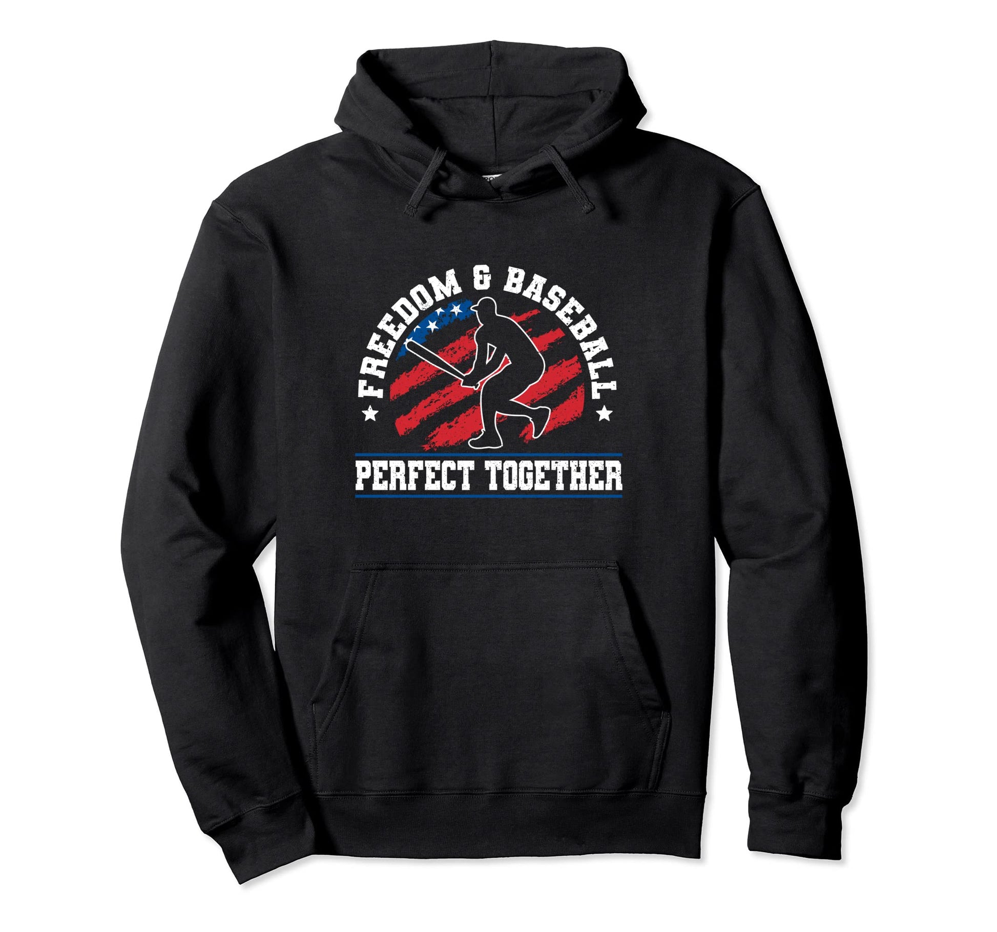 Freedom Baseball Together 4Th July Hoodie - Fun Novelty Design Men Women - T-Shirt, Sweatshirt, Hoodie