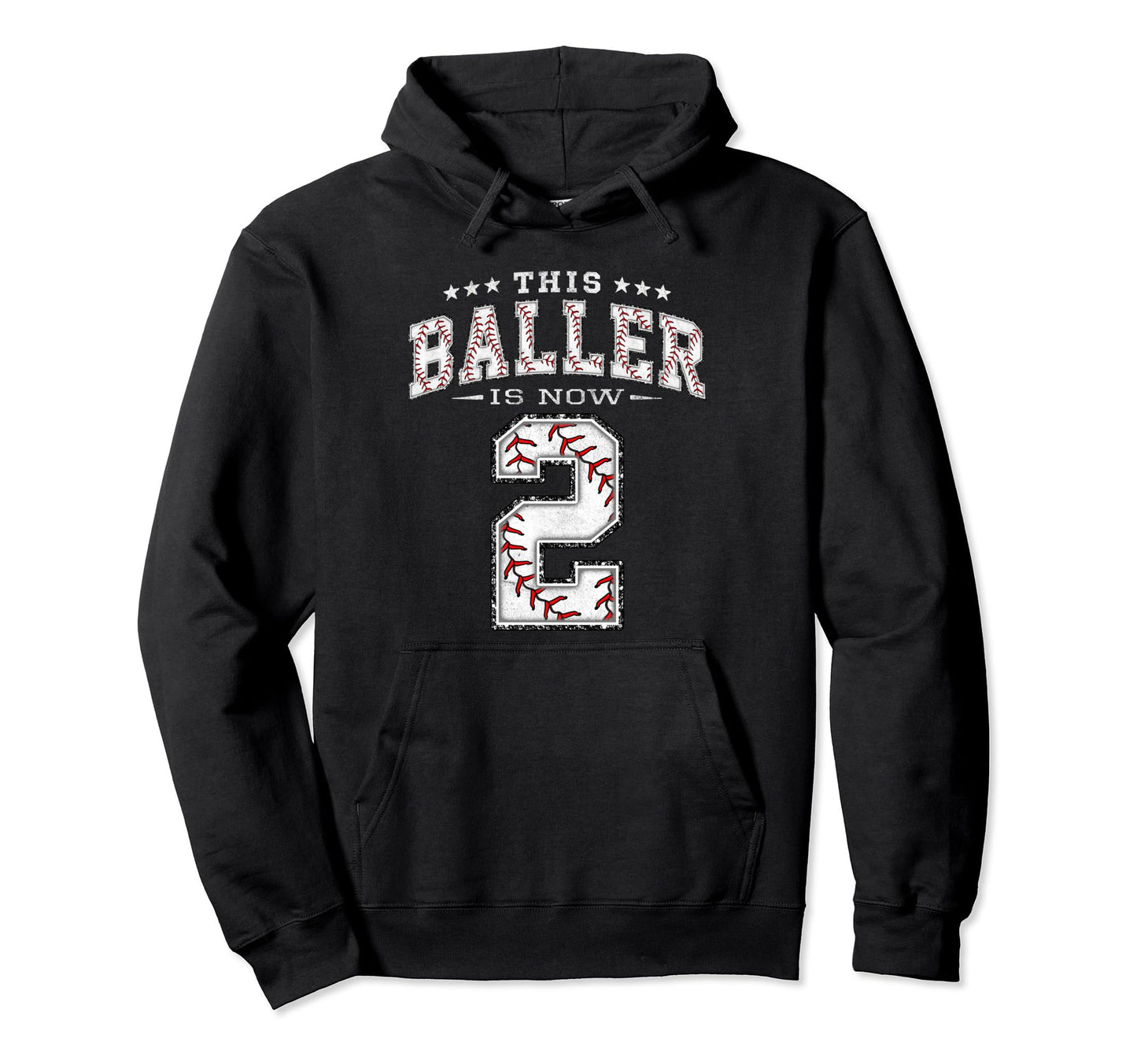 2 Years Old Birthday Baseball Theme Two Hoodie - Minimalist Print Unisex - T-Shirt, Sweatshirt, Hoodie
