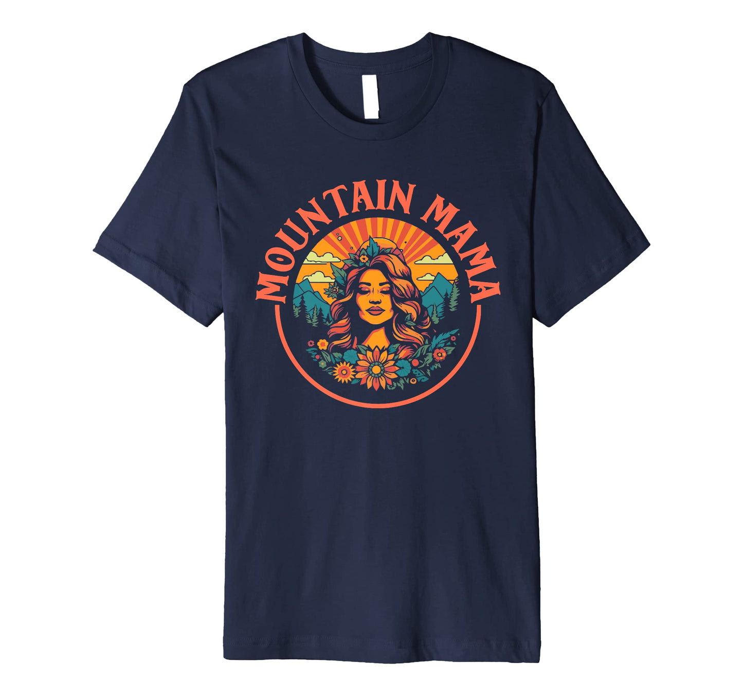 Groovy Mountain Mama Hippie 60S T-Shirt - Casual Everyday Wear for Adults - T-Shirt, Sweatshirt, Hoodie