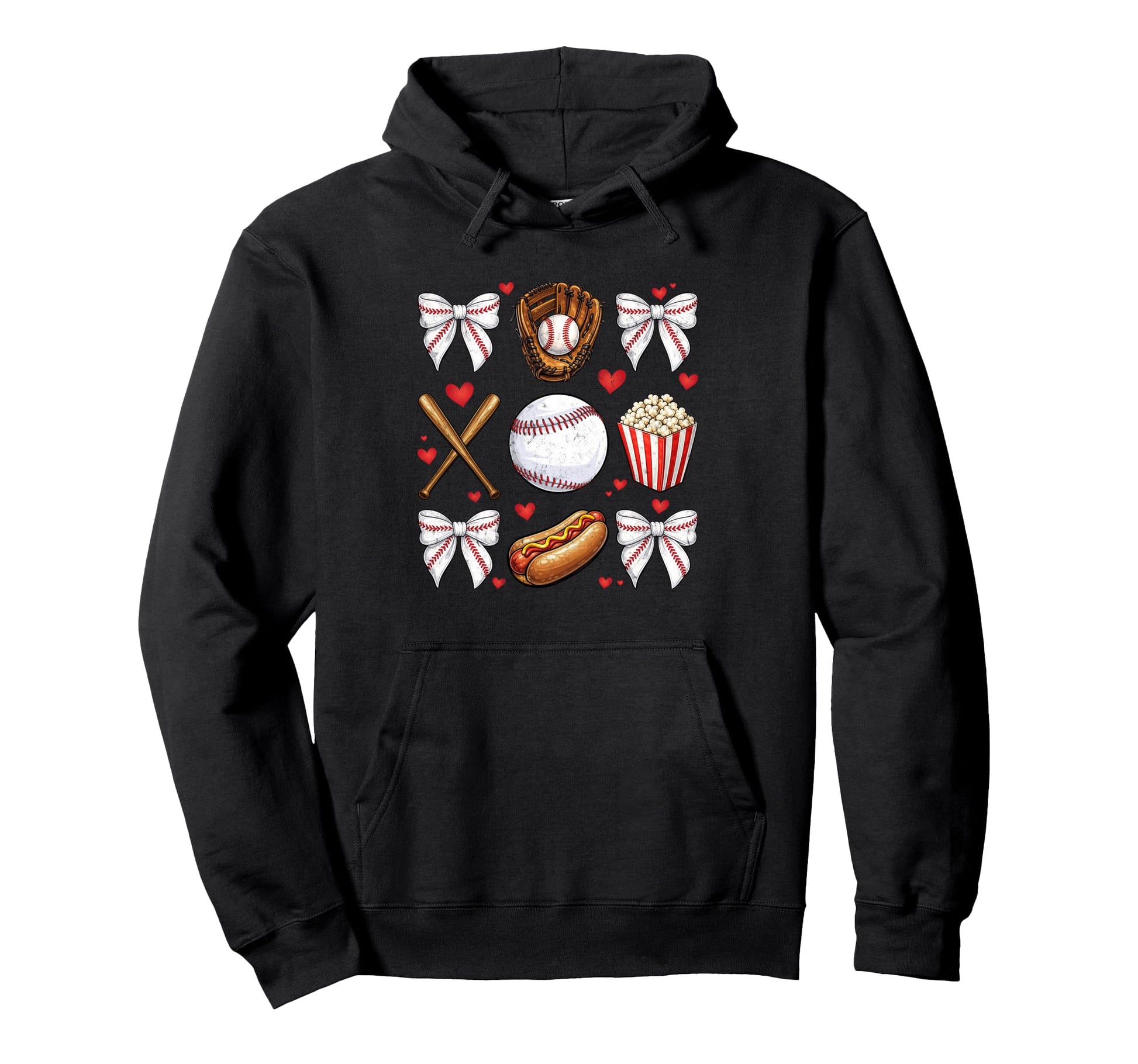 Baseball Mom Coquette Mothers Day Hoodie - Trendy Graphic for Adults - T-Shirt, Sweatshirt, Hoodie