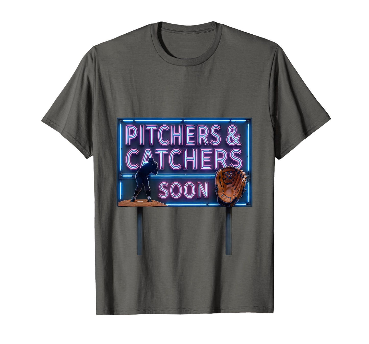 Pitchers And Catchers Soon Baseball Fan T-Shirt - Unique Graphic for Adults - T-Shirt, Sweatshirt, Hoodie