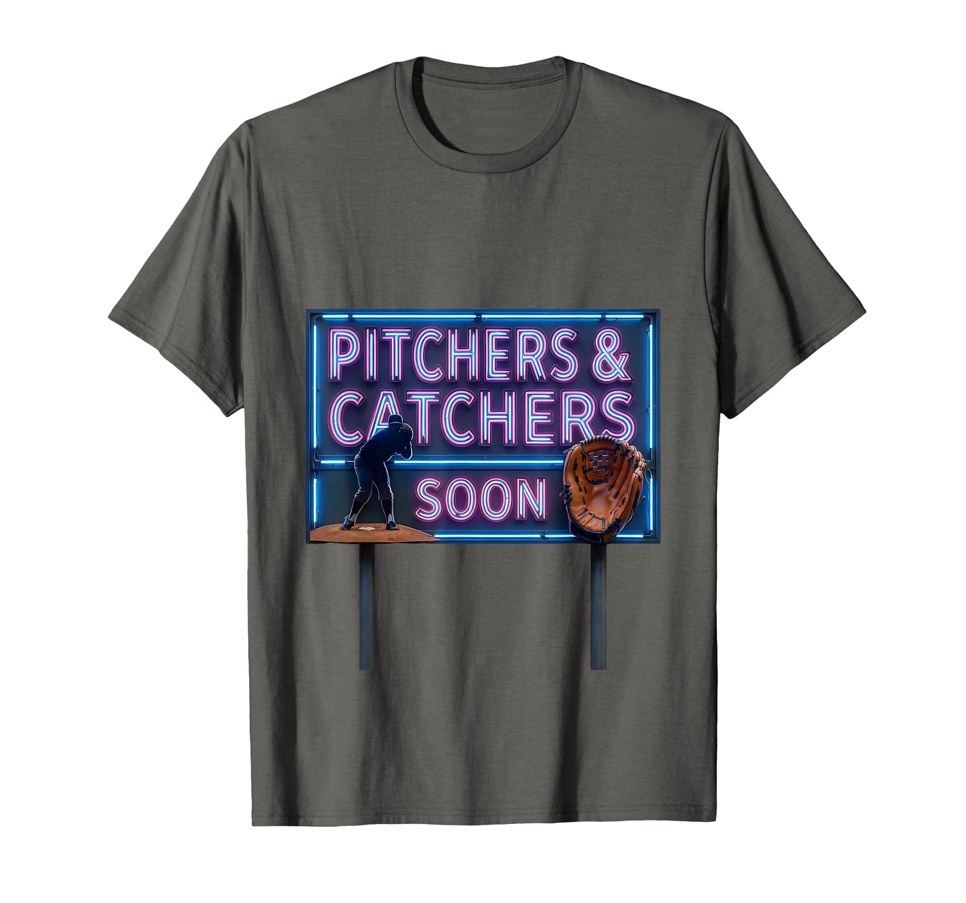 Pitchers And Catchers Soon Baseball Fan T-Shirt - Unique Graphic for Adults - T-Shirt, Sweatshirt, Hoodie