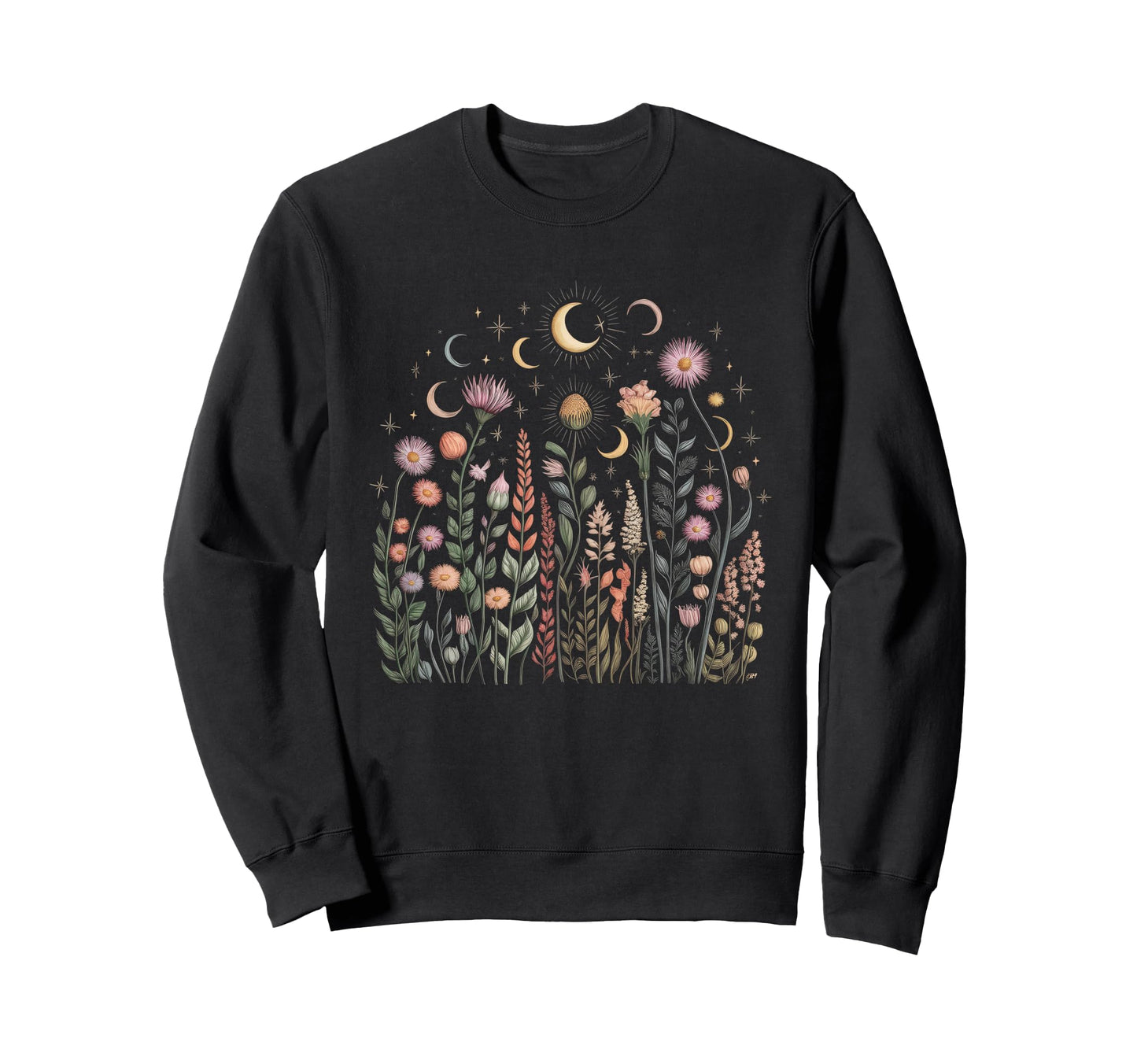 Floral Boho Wildflower Botanical Sweatshirt - Streetwear Style Unisex - T-Shirt, Sweatshirt, Hoodie