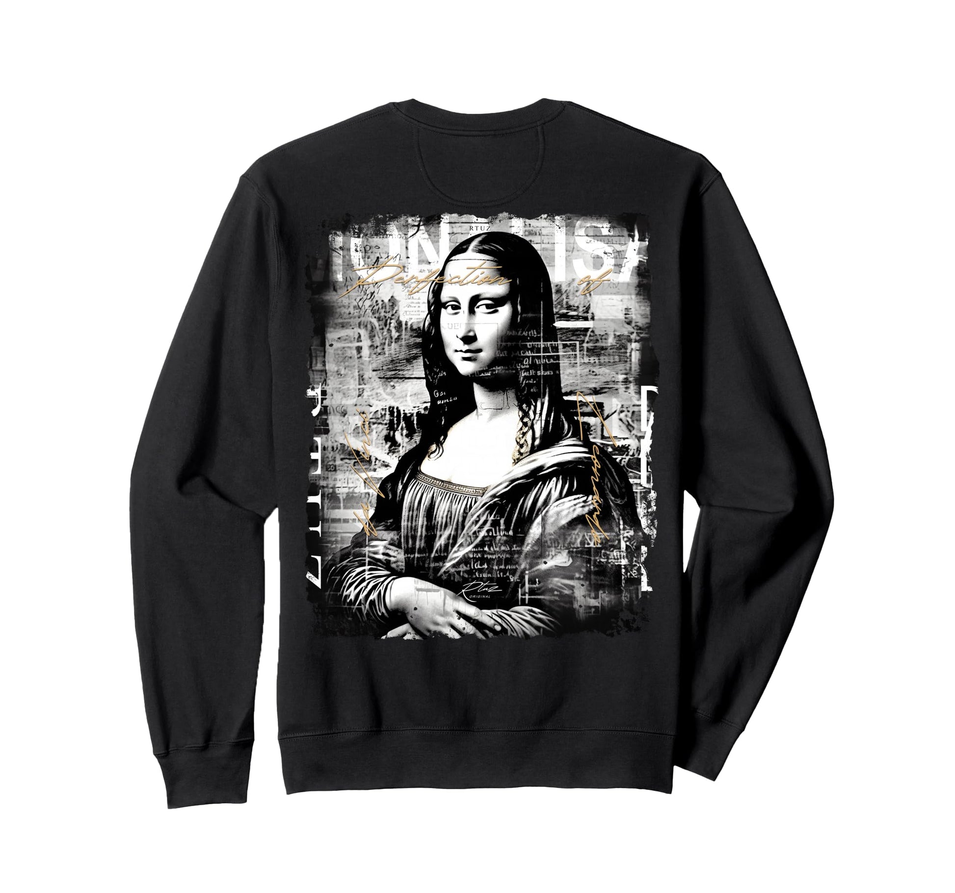 Mona Lisa Art Y2K Back Streetwear Sweatshirt - Minimalist Print Unisex - T-Shirt, Sweatshirt, Hoodie