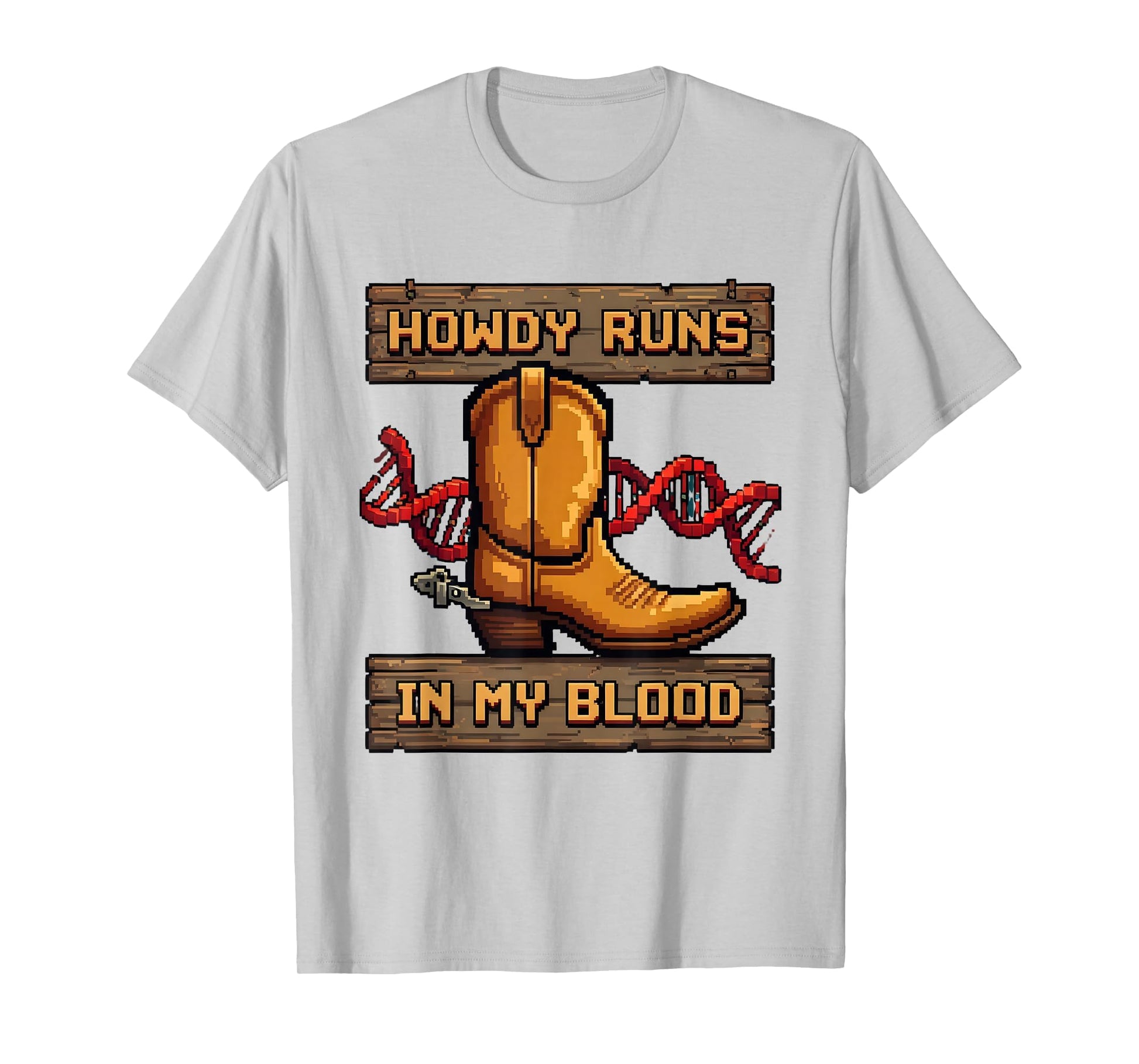 Howdy Runs My Blood Western Pride T-Shirt - Minimalist Print Men Women - T-Shirt, Sweatshirt, Hoodie