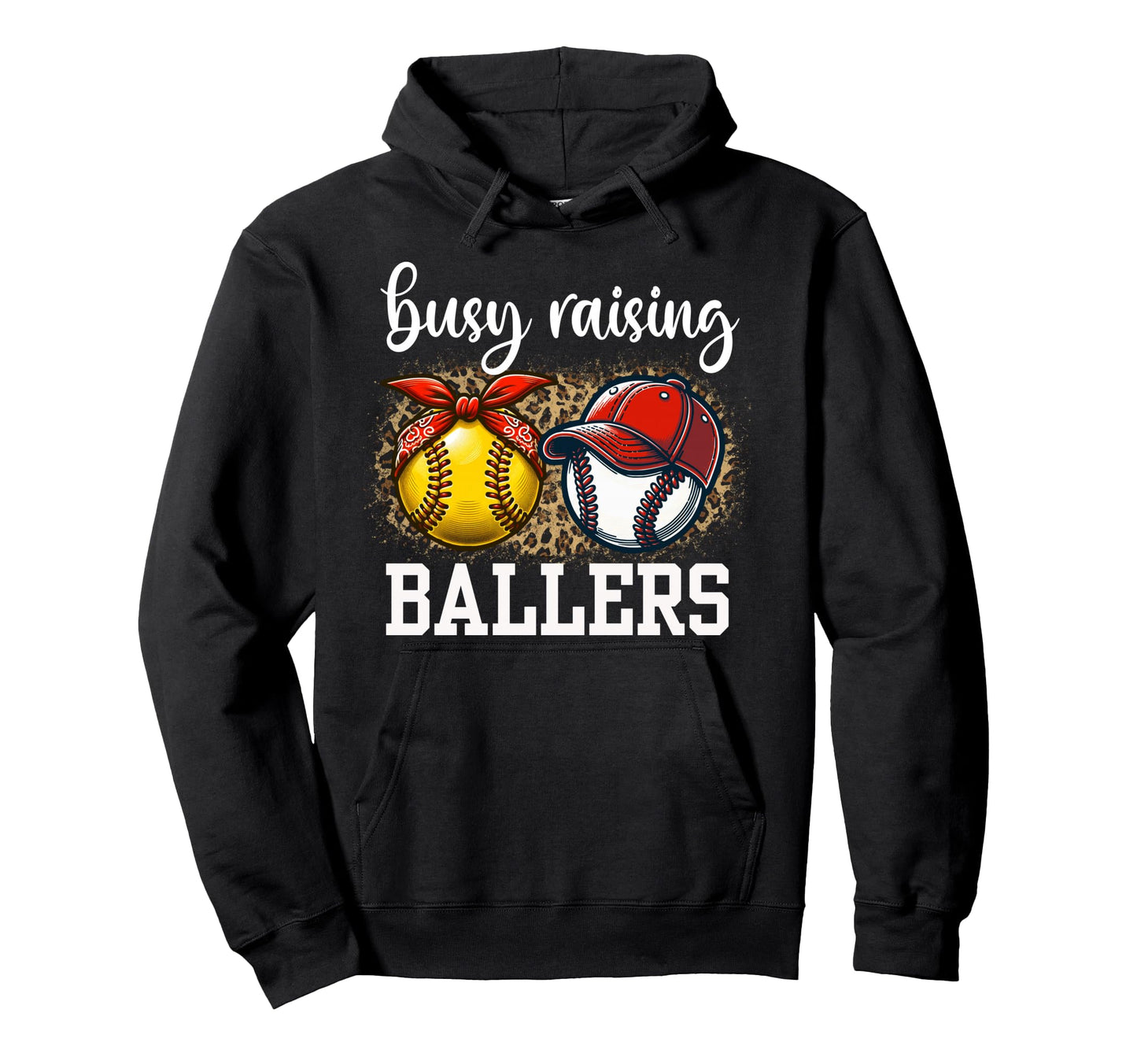 Busy Raising Ballers Softball And Hoodie - Aesthetic Graphic Unisex - T-Shirt, Sweatshirt, Hoodie