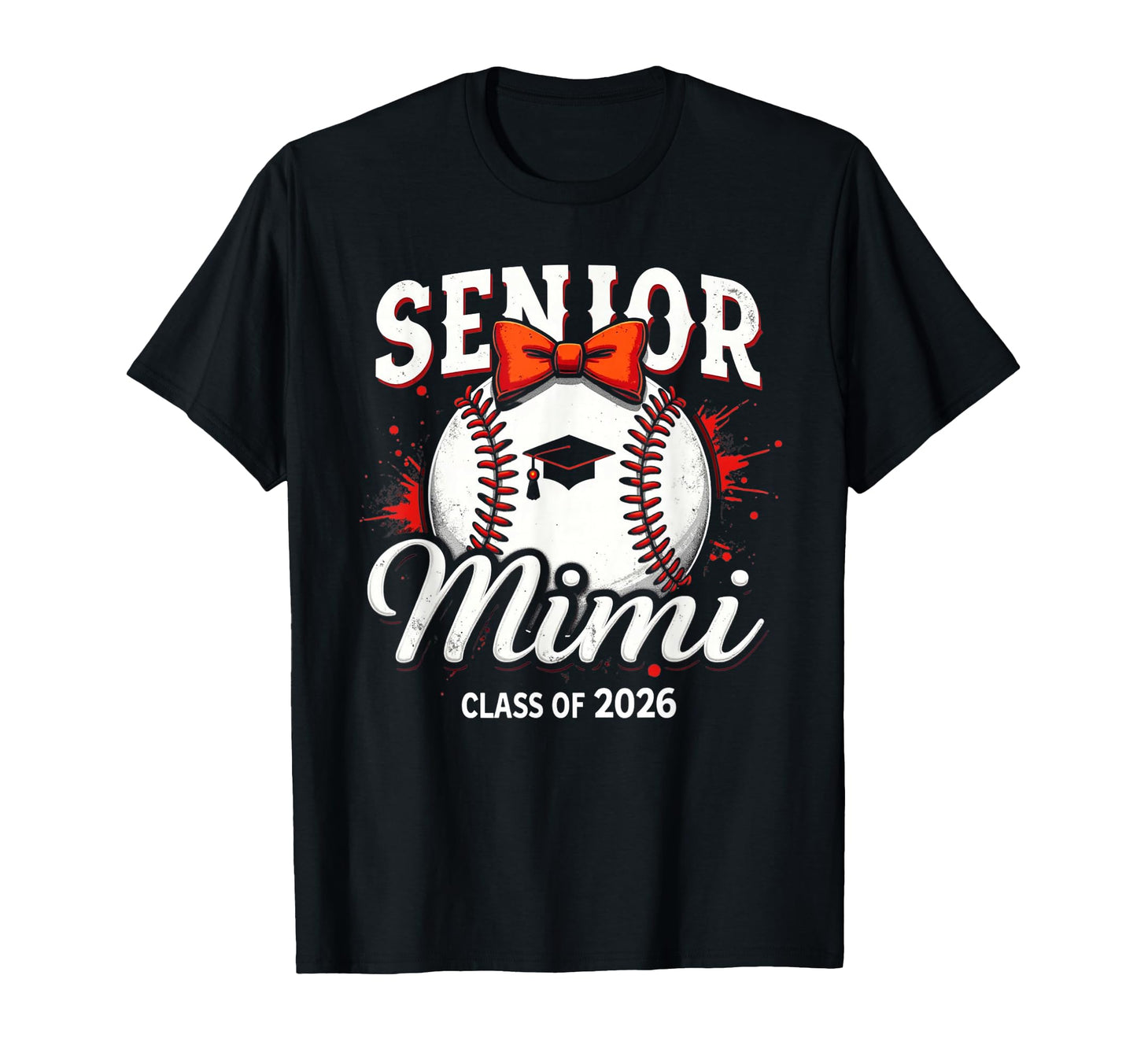 Senior Mimi 2026 Baseball Mama T-Shirt - Casual Everyday Wear for Adults - T-Shirt, Sweatshirt, Hoodie