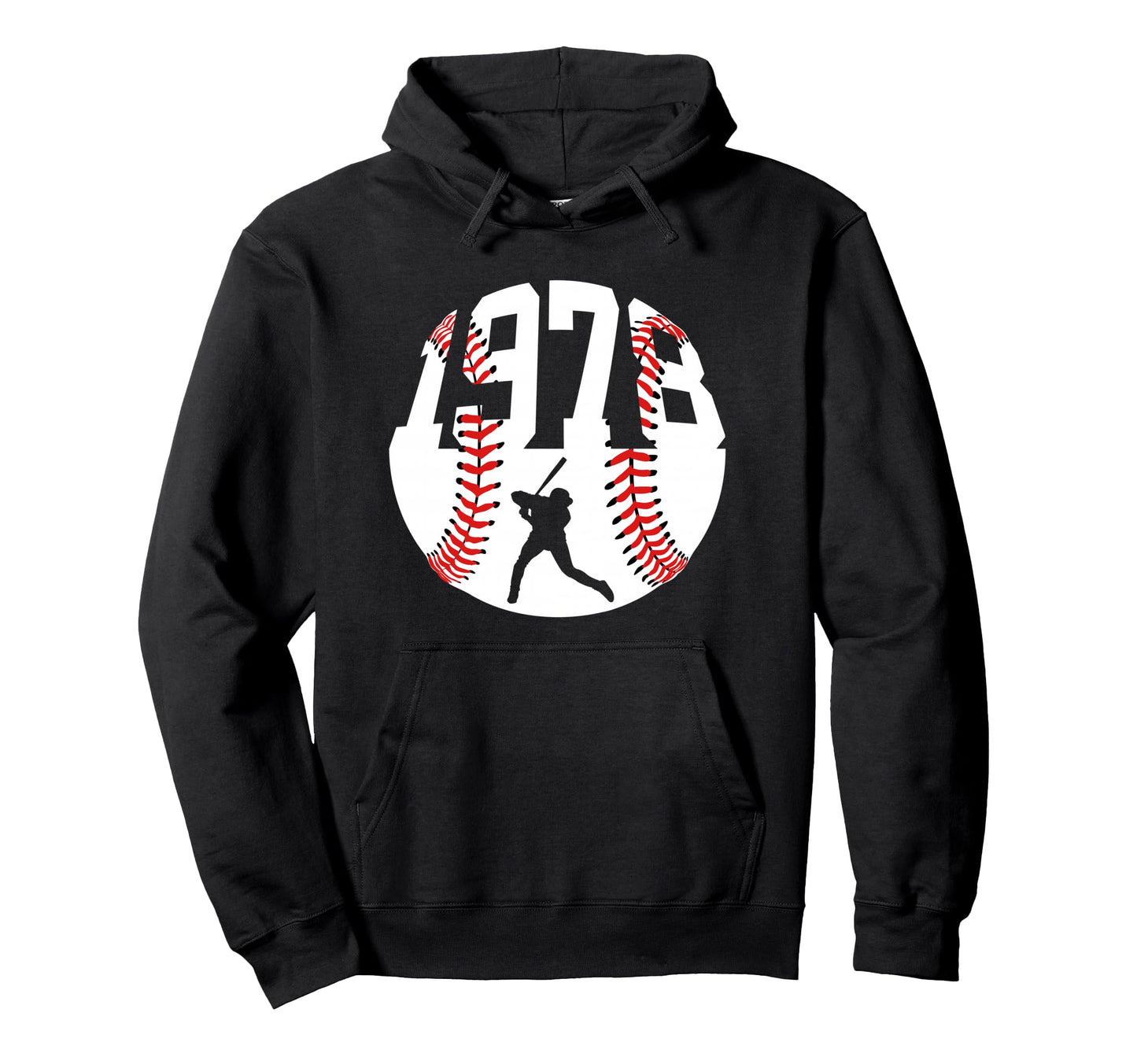 1978 Baseball 48Th Birthday Hoodie - Minimalist Print for Adults - T-Shirt, Sweatshirt, Hoodie
