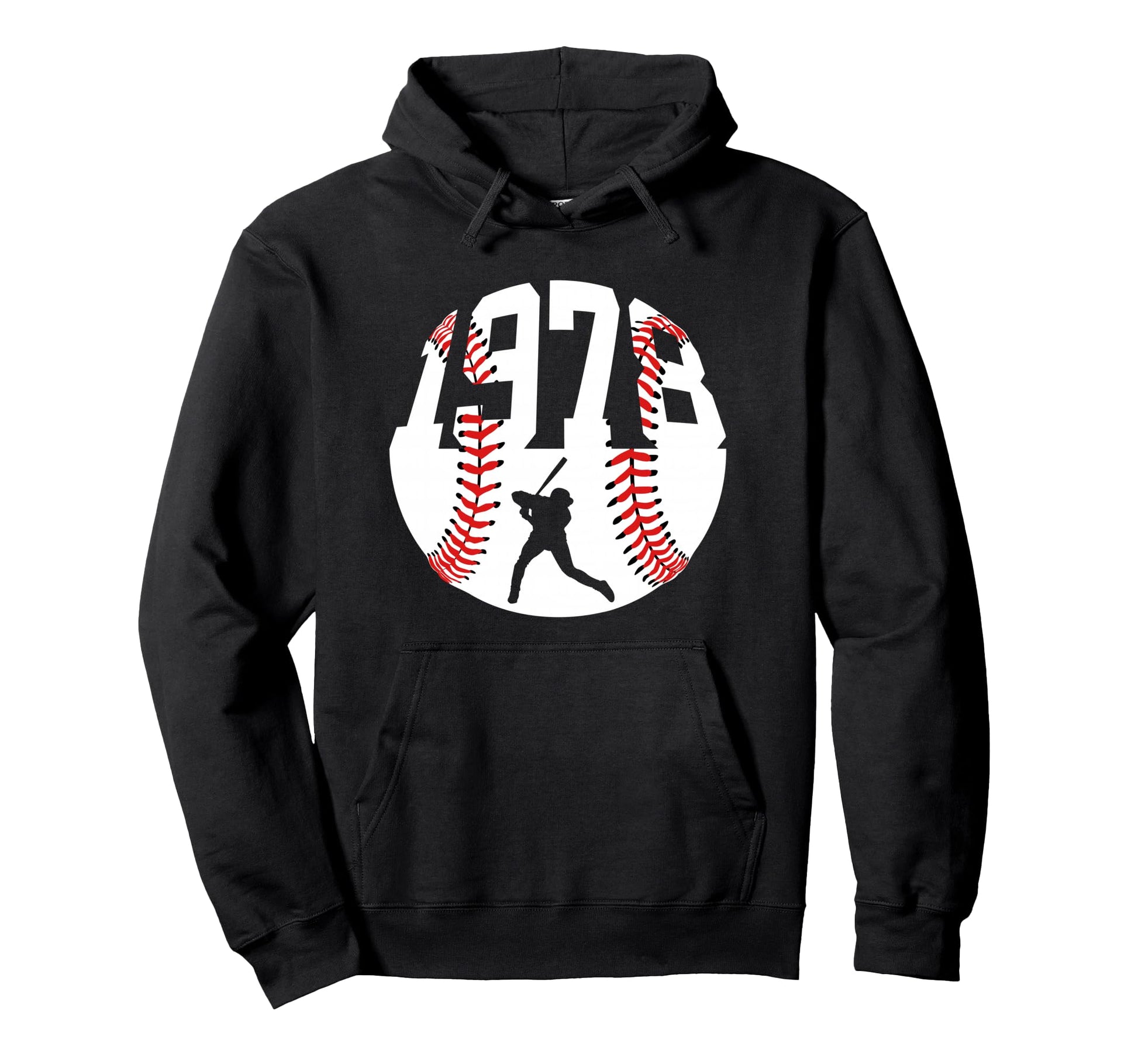 1978 Baseball 48Th Birthday Hoodie - Minimalist Print for Adults - T-Shirt, Sweatshirt, Hoodie