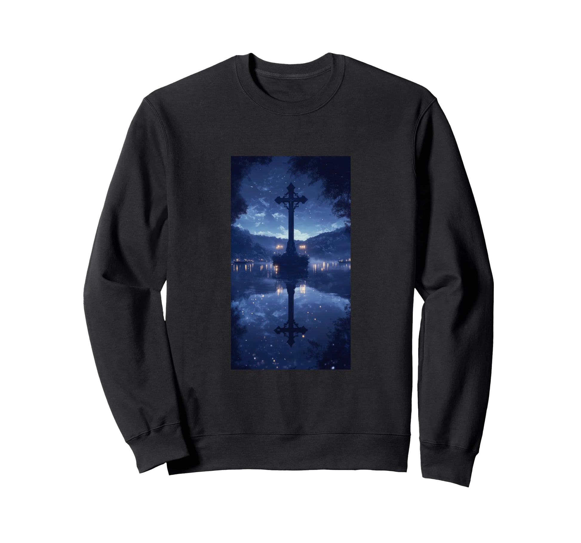 Gothic Cross Grunge Aesthetic Y2K Sweatshirt - Streetwear Style Unisex - T-Shirt, Sweatshirt, Hoodie